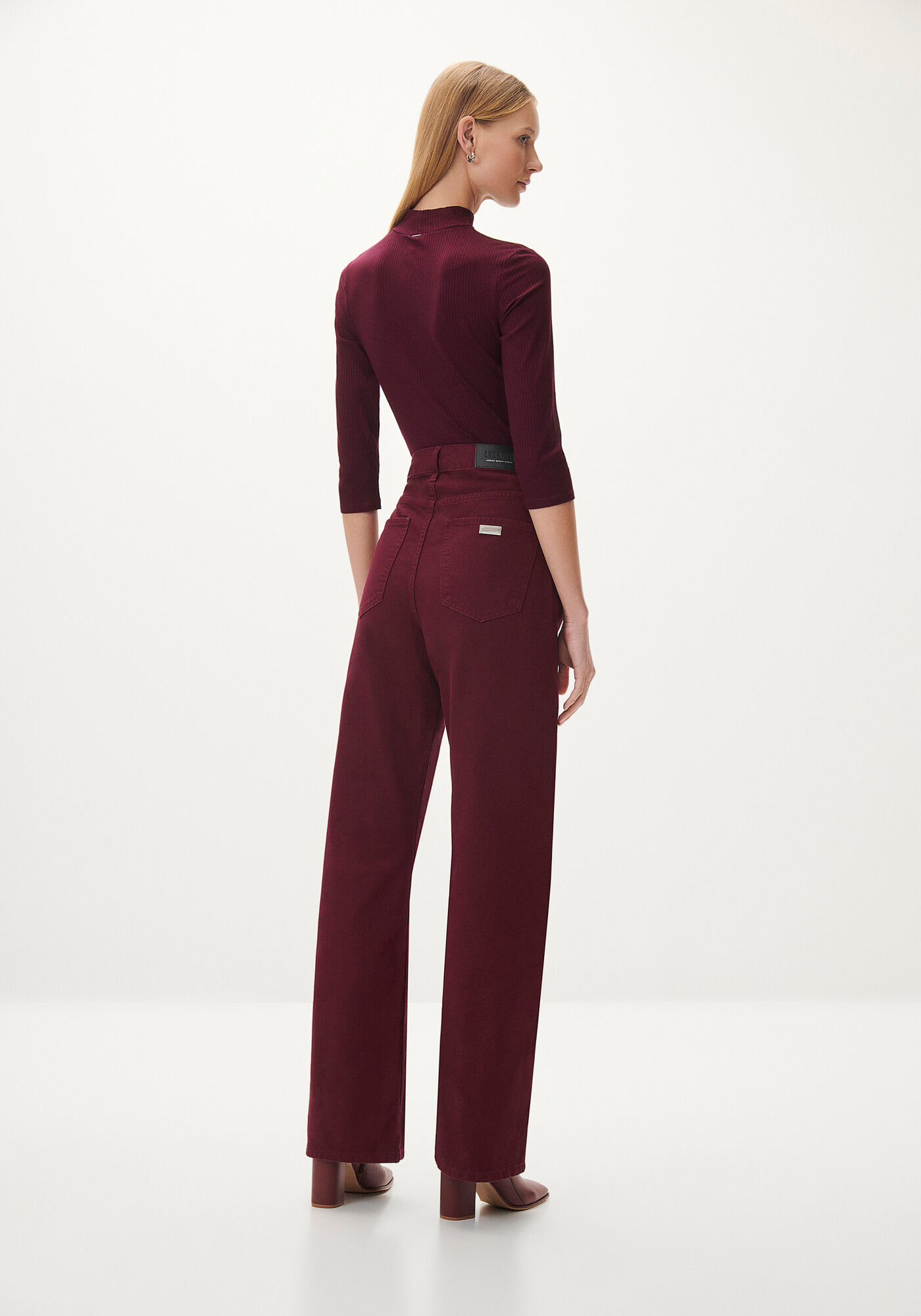 Cal&ccedil;a Sarja Wide Leg com Cintura Alta, VIOLETA PORT, large.