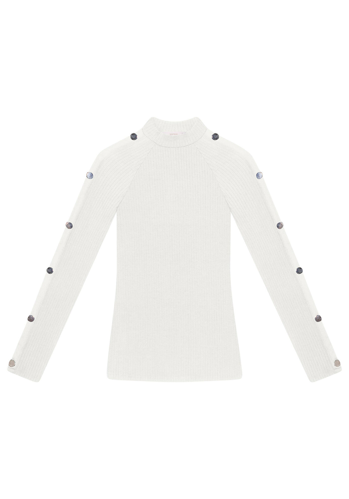 Blusa Manga Longa Rebites, , large.