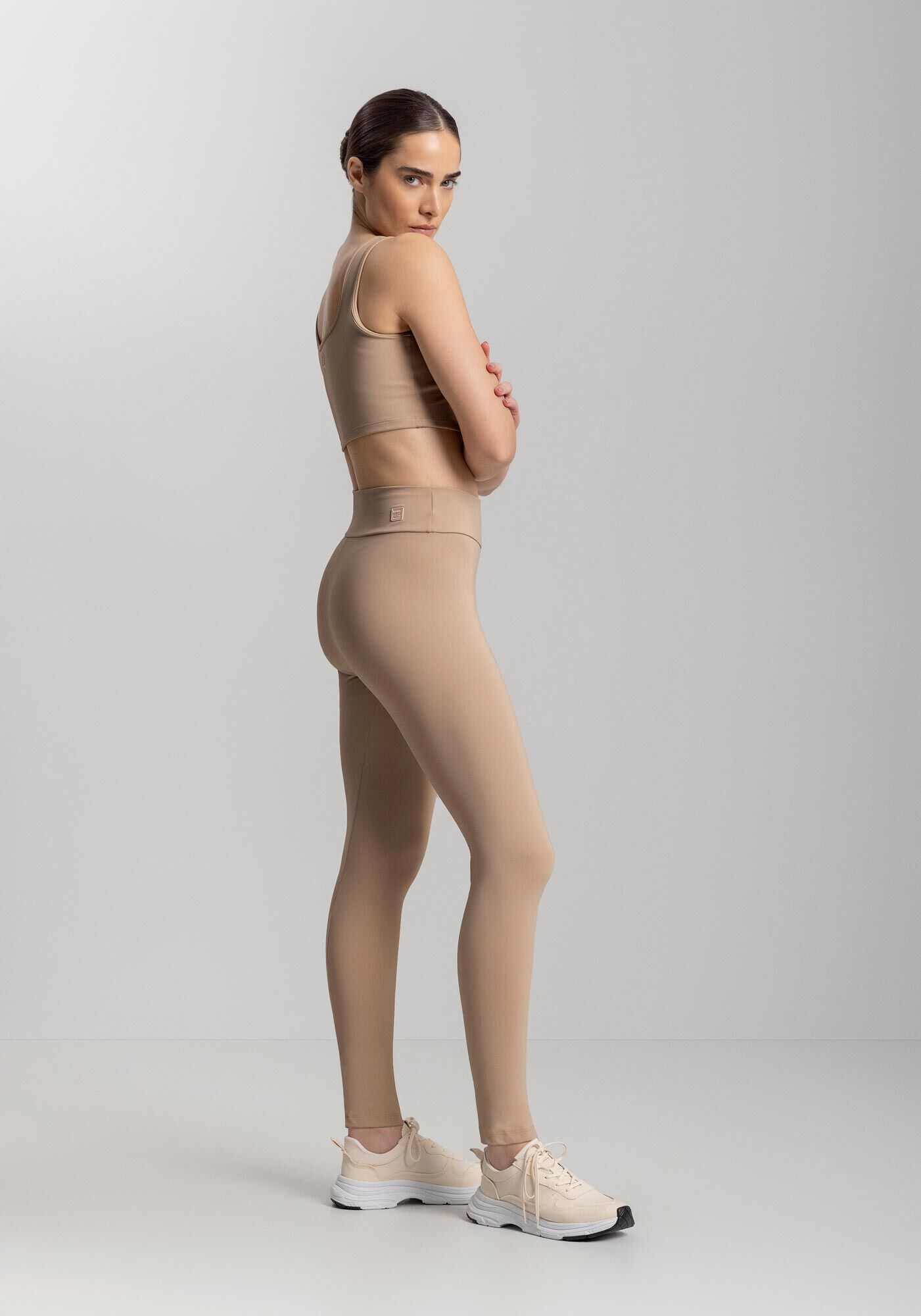 Cal&ccedil;a Legging B&aacute;sica De Cintura Alta Em Malha Move, , large.