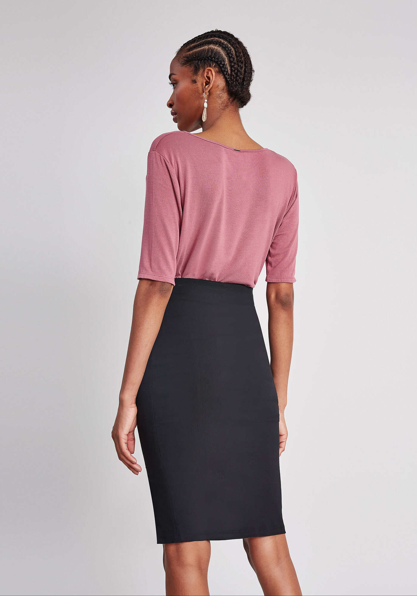 Blusa Manga Curta B&aacute;sica Ampla, , large.