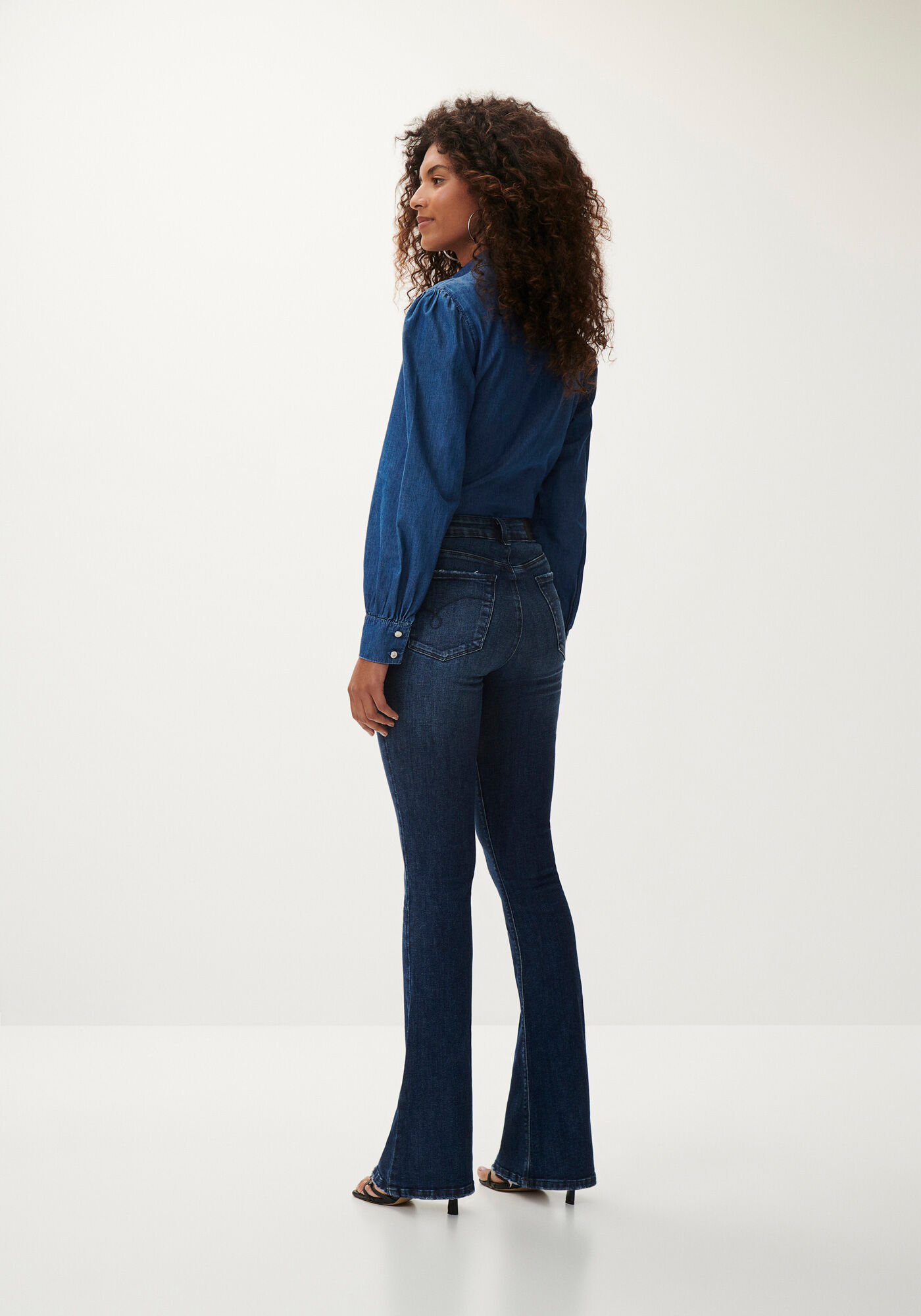 Cal&ccedil;a Jeans Flare Bootcut Cintura Alta Every Day, , large.