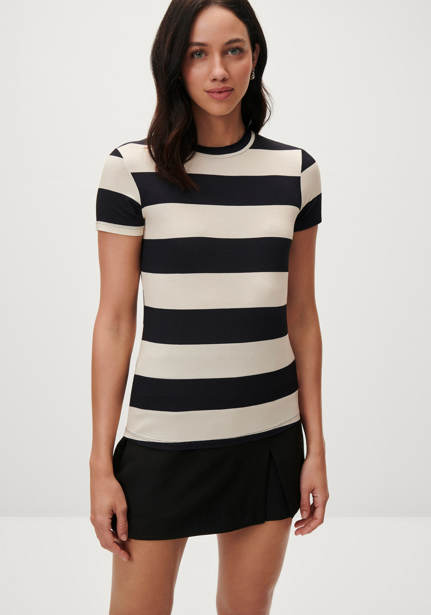 Blusa Manga Curta em Malha Viscose, , large.