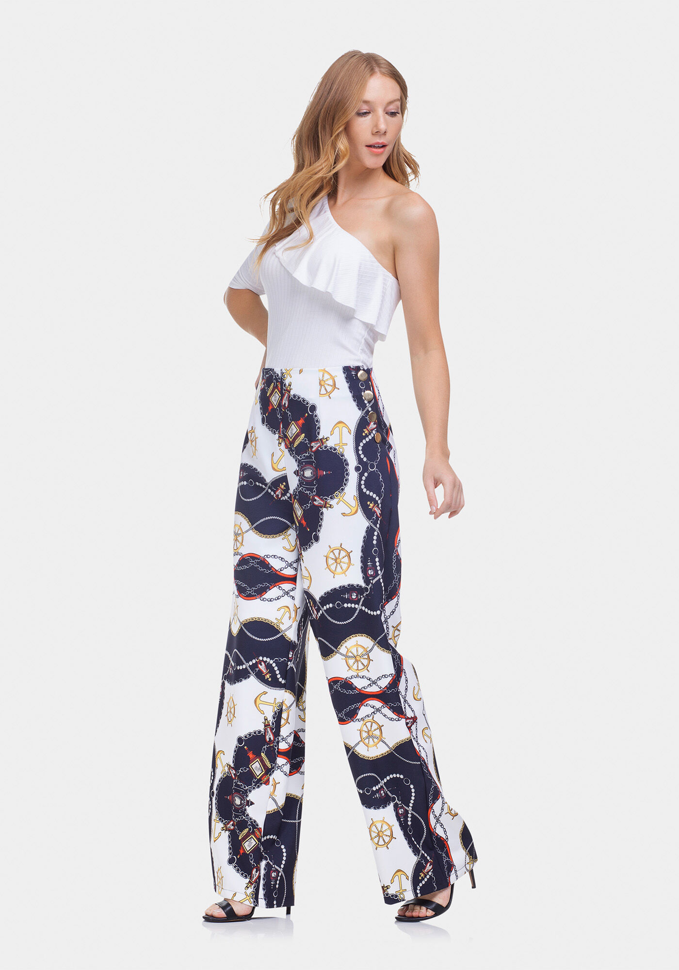 Cal&ccedil;a Pantalona Estampada Tecido, , large.