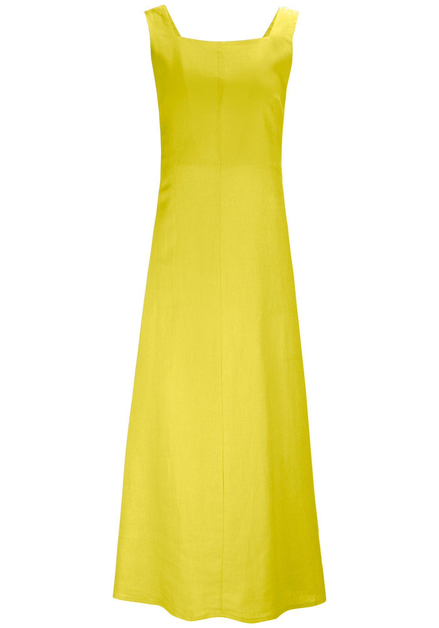 Vestido Midi em Linho com Bolsos, VERDE PING, large.