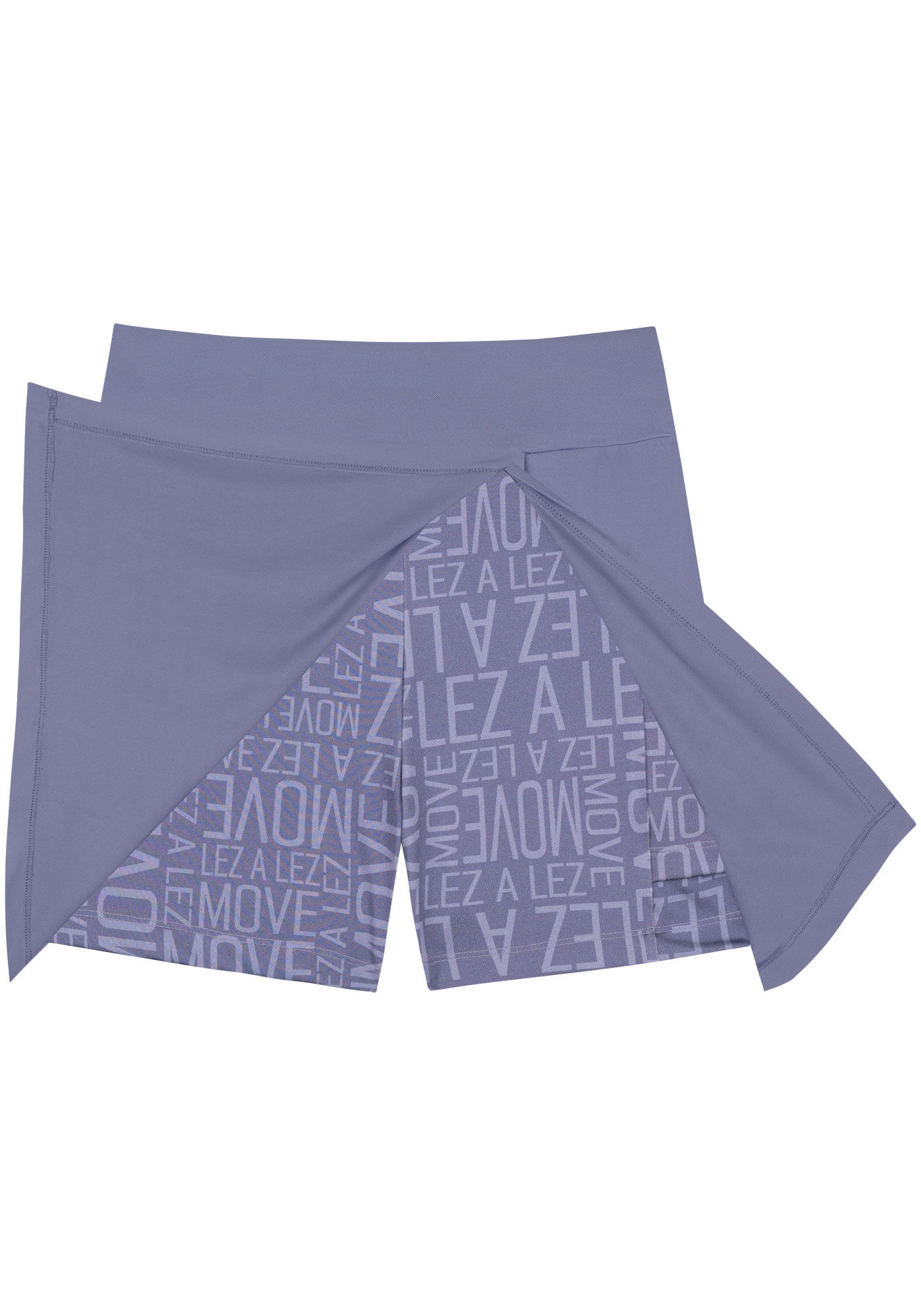 Shorts Saia De Cintura Alta Com Prote&ccedil;&atilde;o Solar, AZUL DENIM, large.