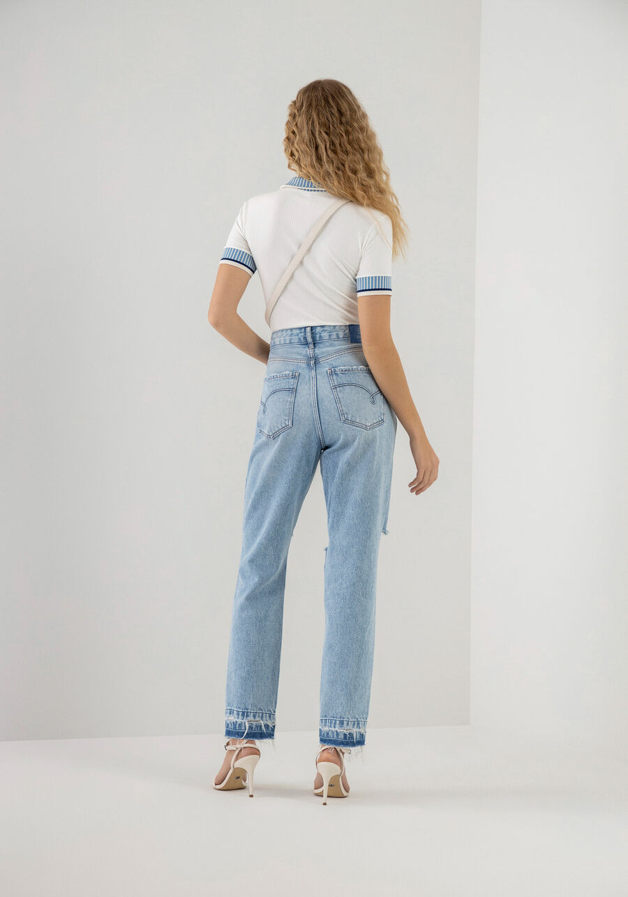 Blusa Canelada com Gola Alta e Zíper, . Blusa Canelada com Gola Alta e Zíper, , large.