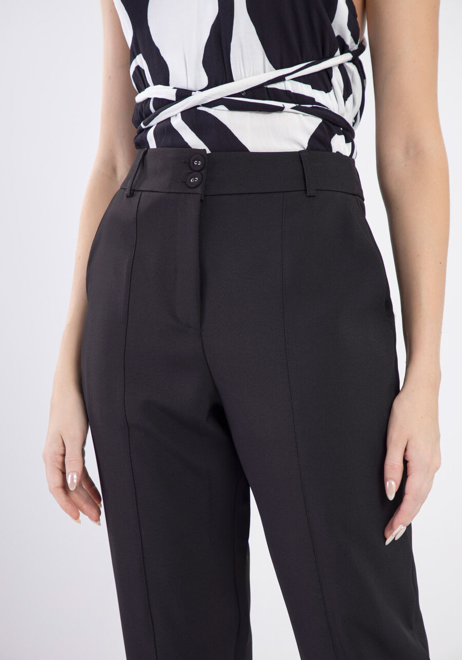Calça Reta Alfaiataria com Cintura Alta, . Calça Reta Alfaiataria com Cintura Alta, , large.