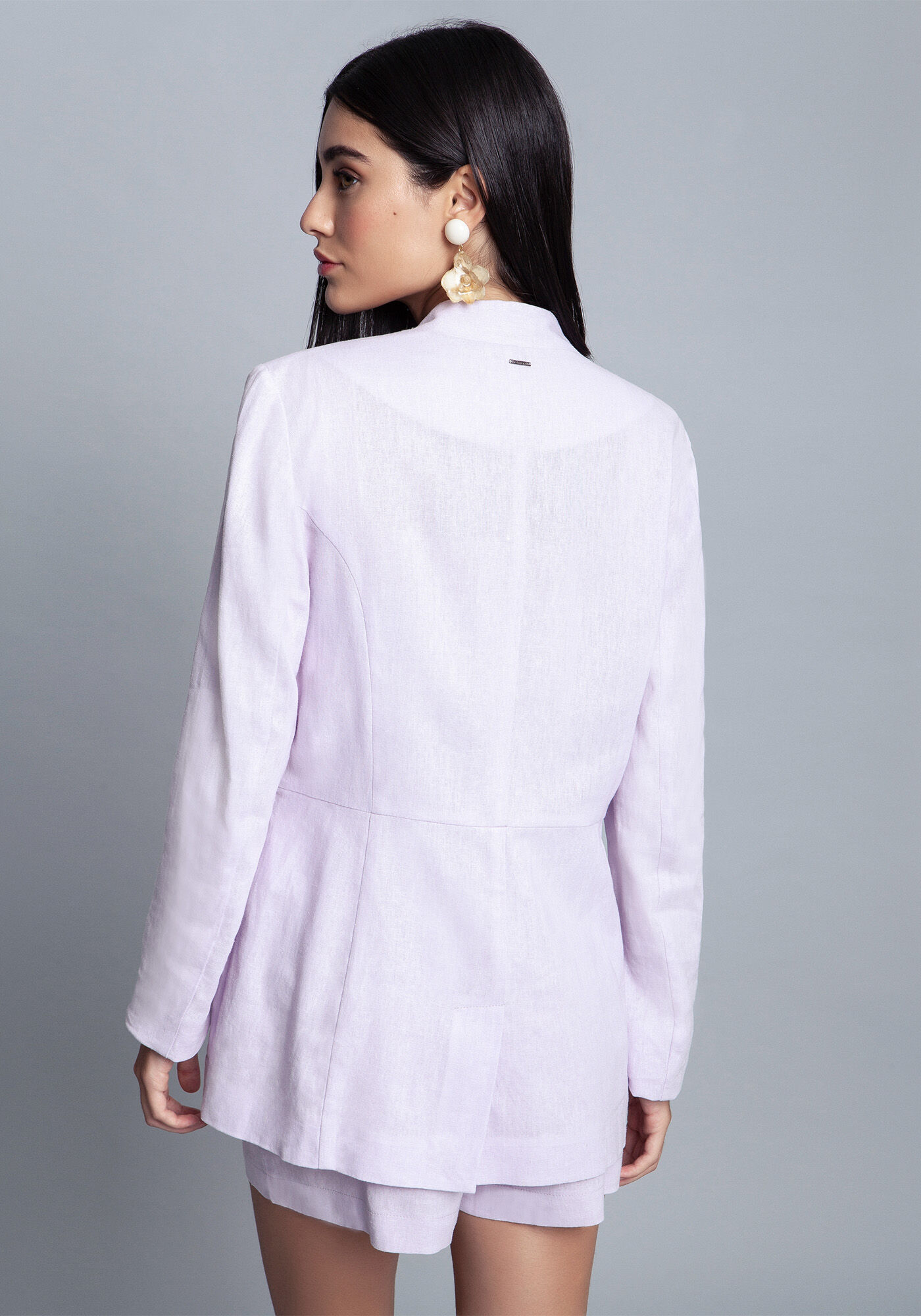 Blazer Tecido Linho Washed Verde Inspire, , large.