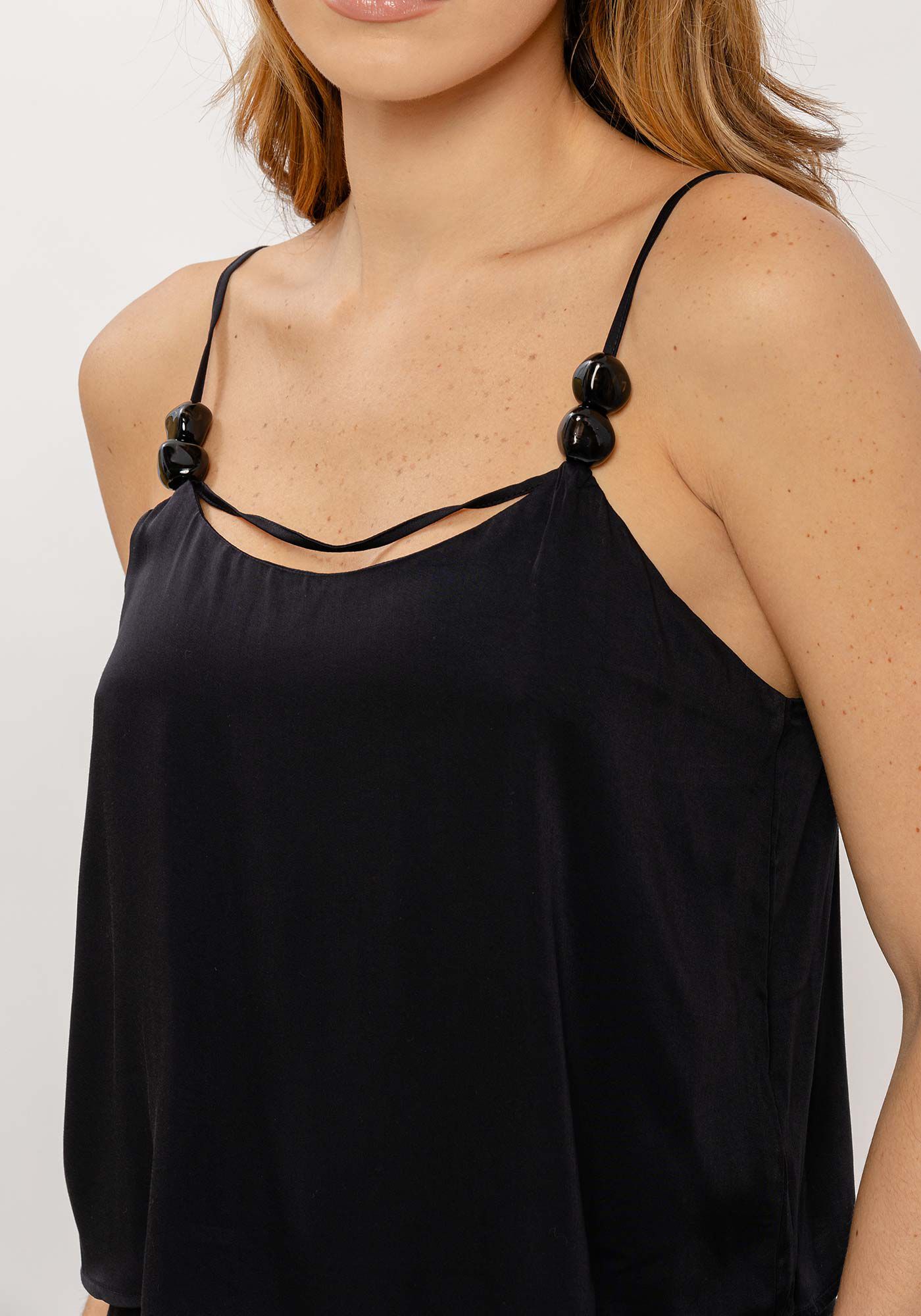 Blusa com Al&ccedil;as e Detalhe Pedras, , large.