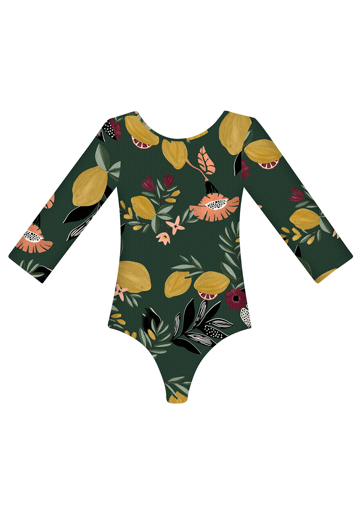 Body Malha Canelado Wave Manga 3/4, , large.