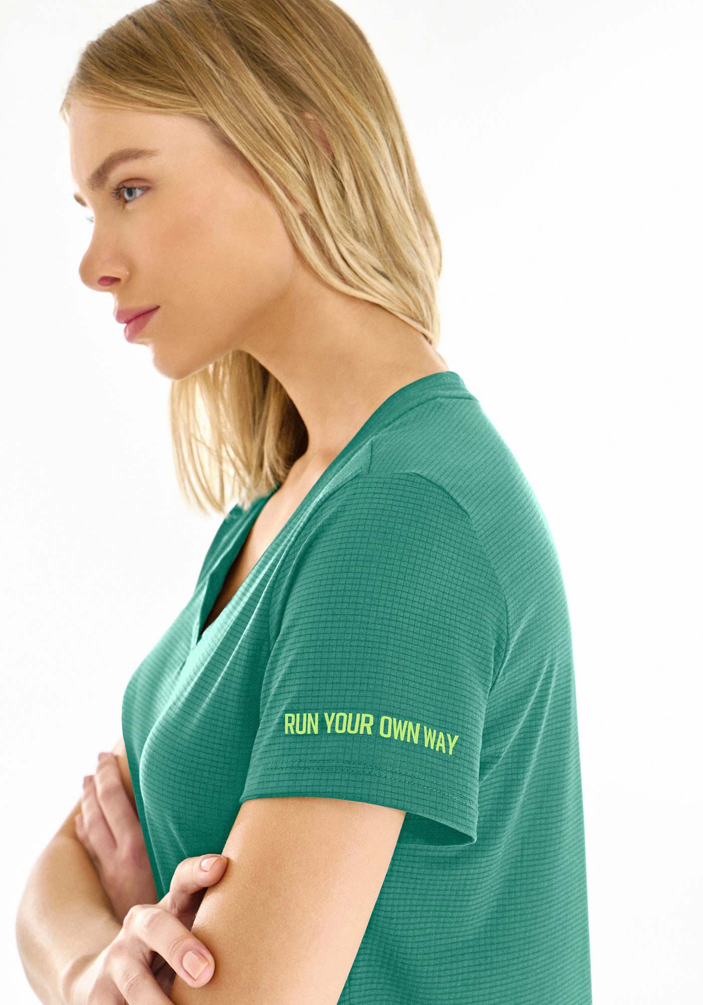 Blusa Decote V Texturizada MOVE Fitness, , large.