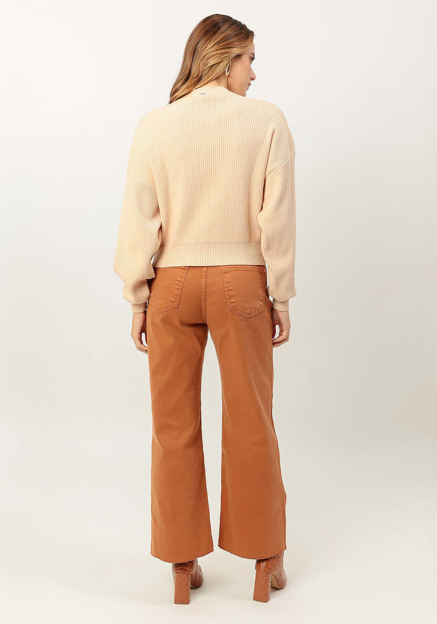 Blus&atilde;o em Tric&ocirc; com Manga Bufante, , large.