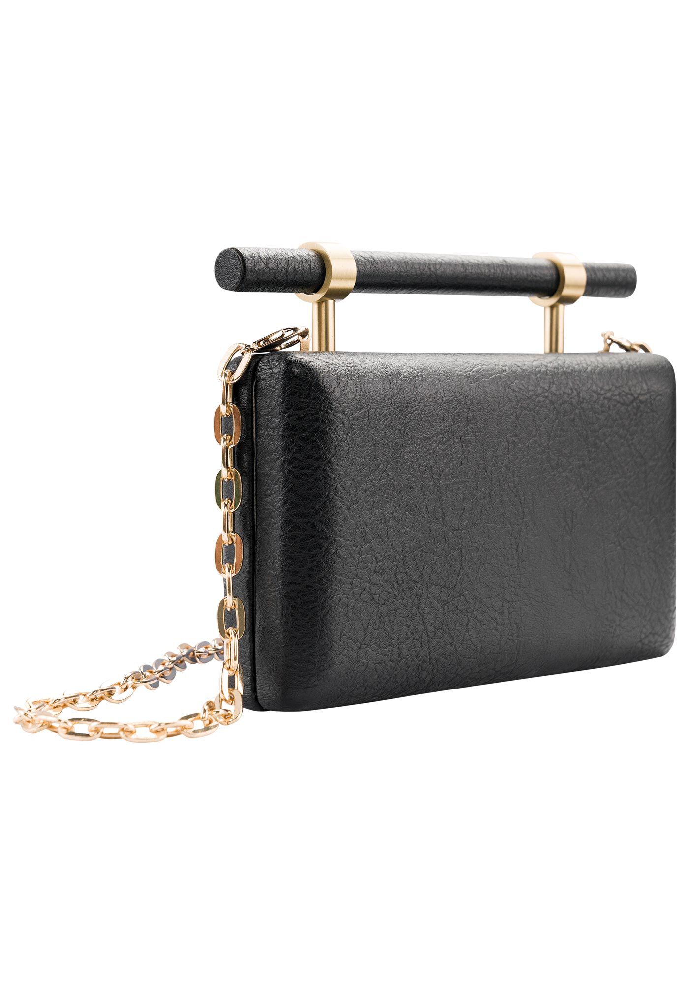 Bolsa Feminina Pequena Com Al&ccedil;a Corrente, PRETO, large.