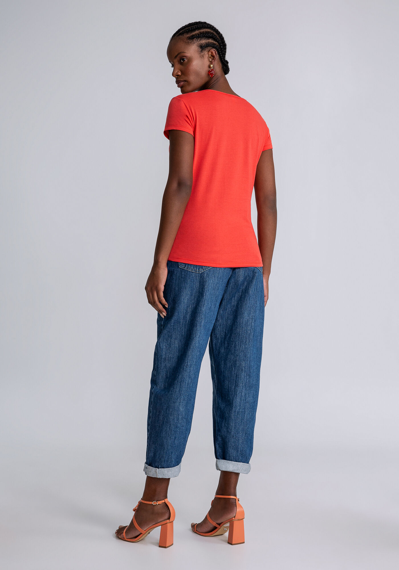 Blusa Manga Curta Estampada, , large.