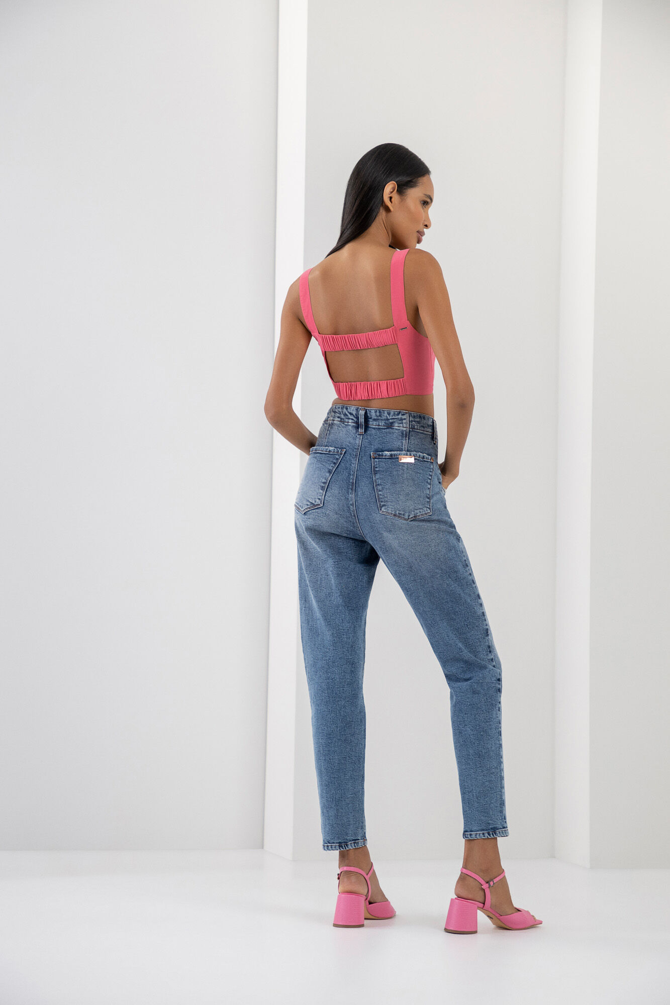 Mom jeans clearance com elastano