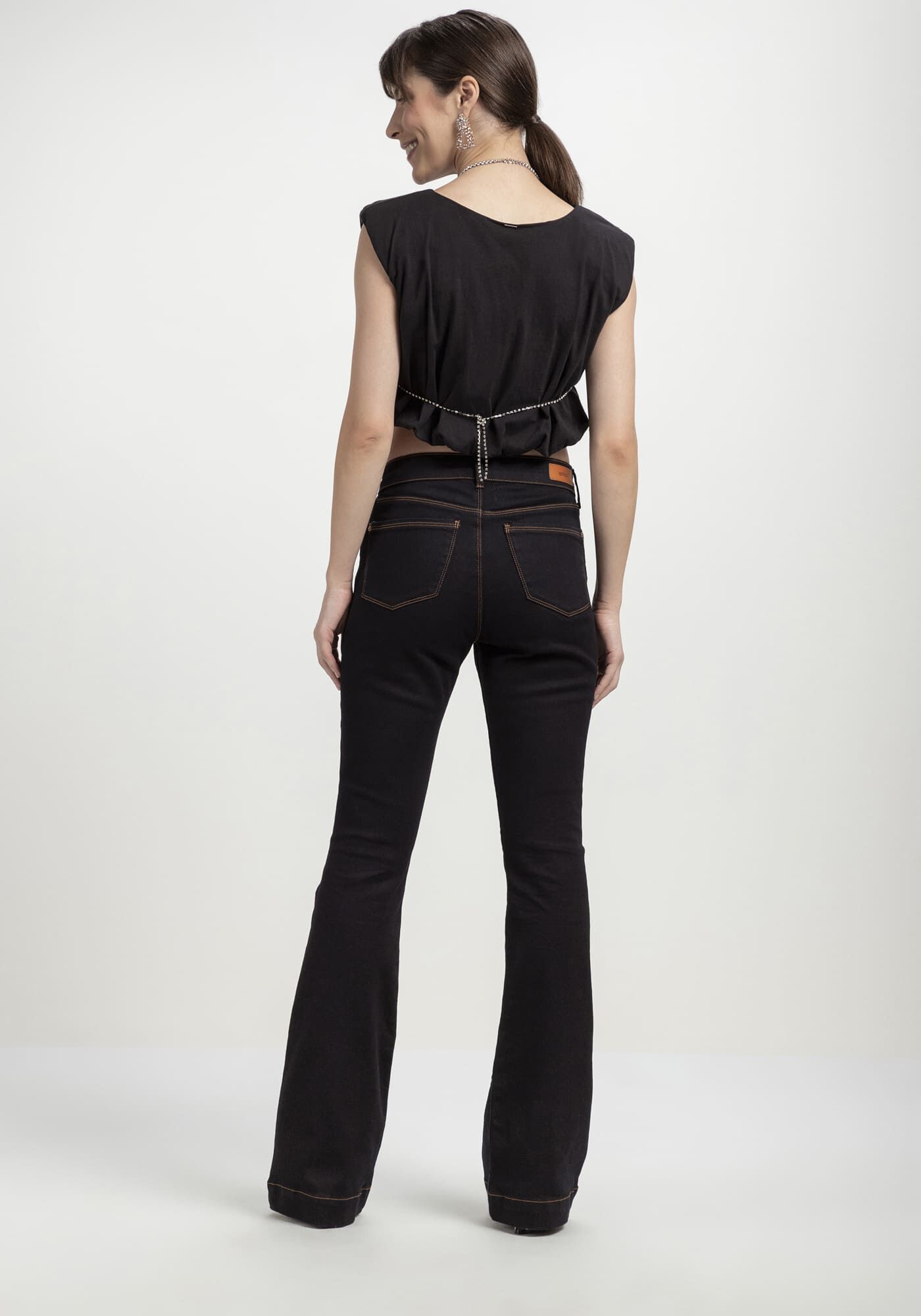 Cal&ccedil;a Jeans Flare Super Alta Every Day, JEANS, large.