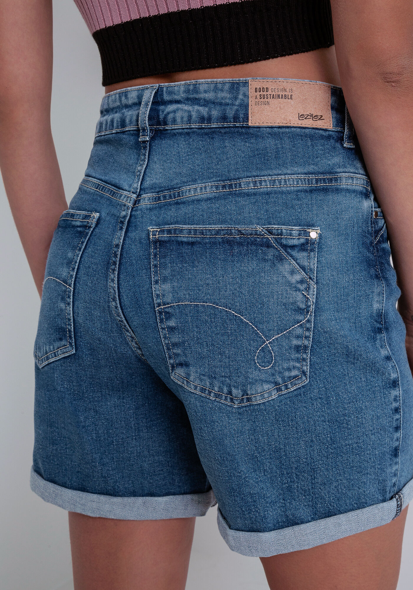 Bermuda Jeans Boyfriend Venice I Am Soft, , large.