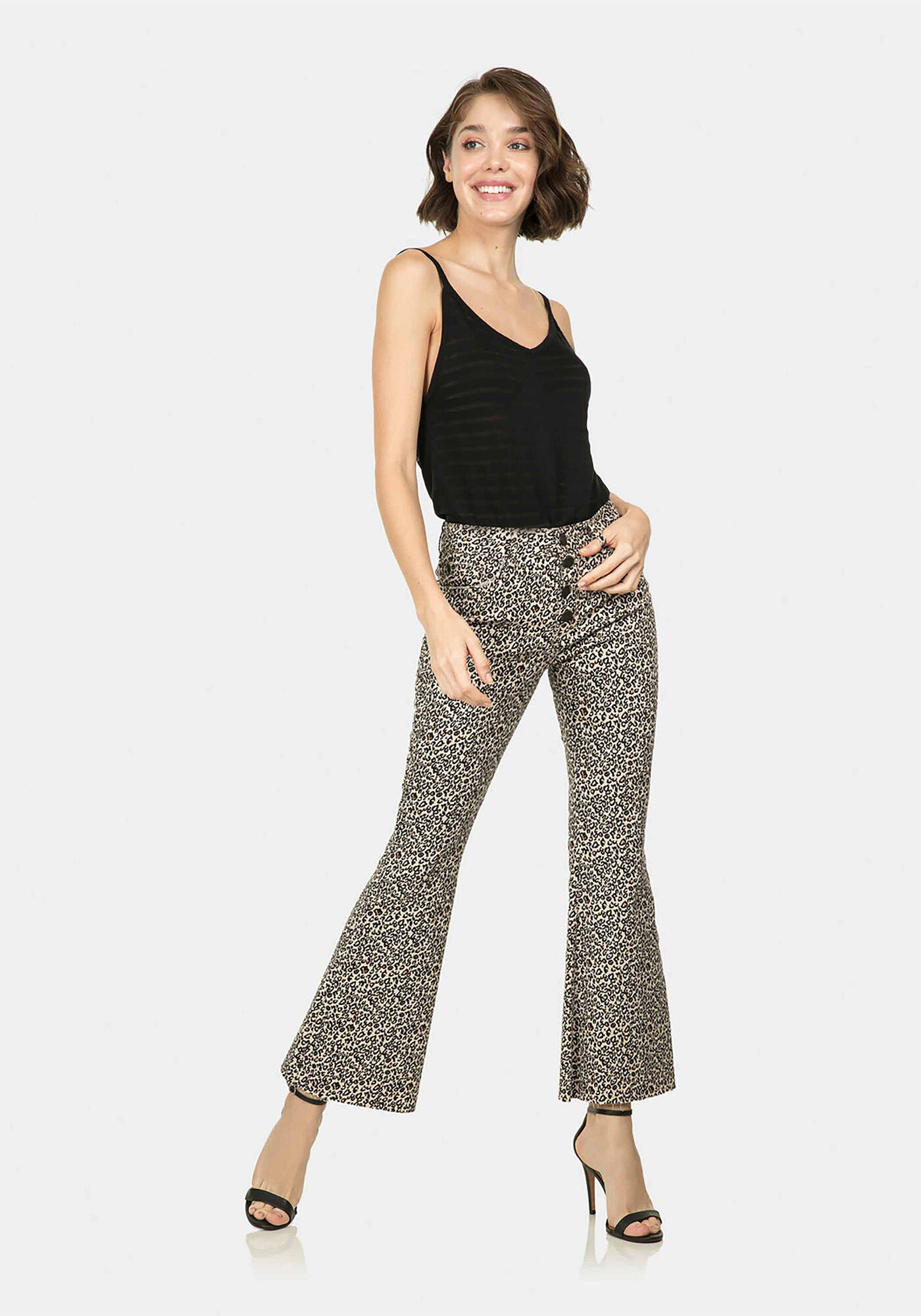 Cal&ccedil;a Jeans Flare Cropped Malibu, , large.