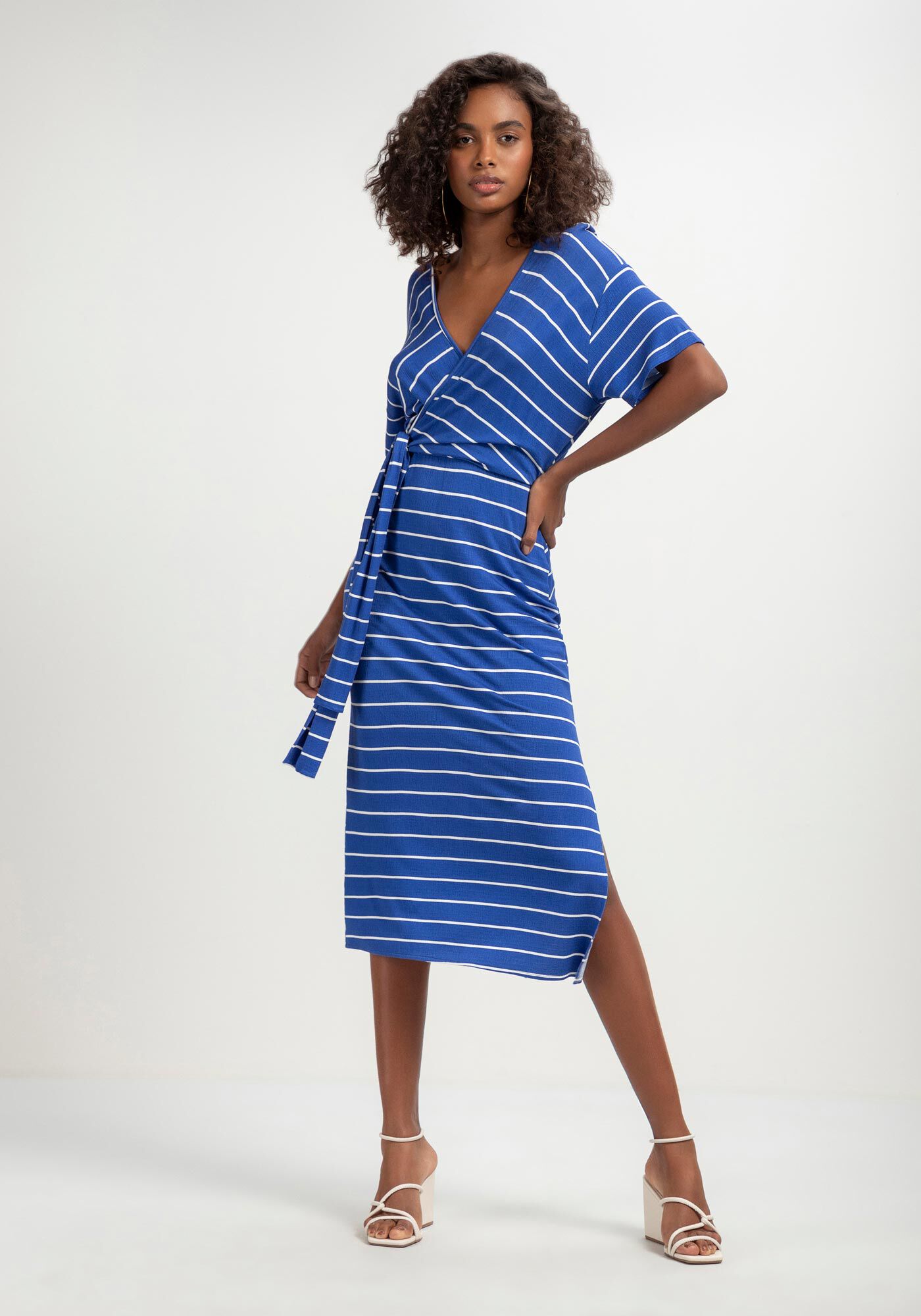 Vestido sales transpassado malha