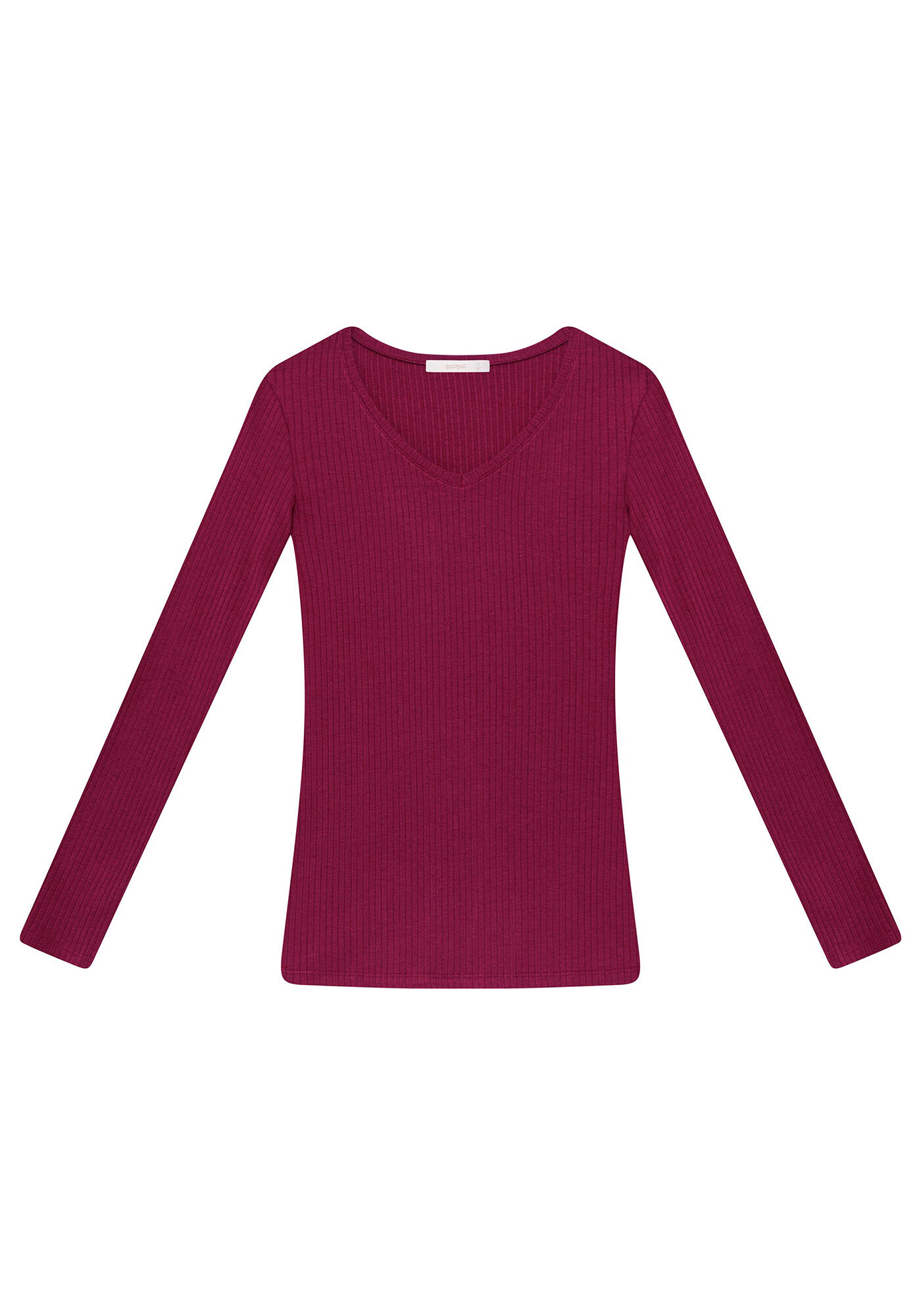 Blusa Manga Longa Decote V, , large.