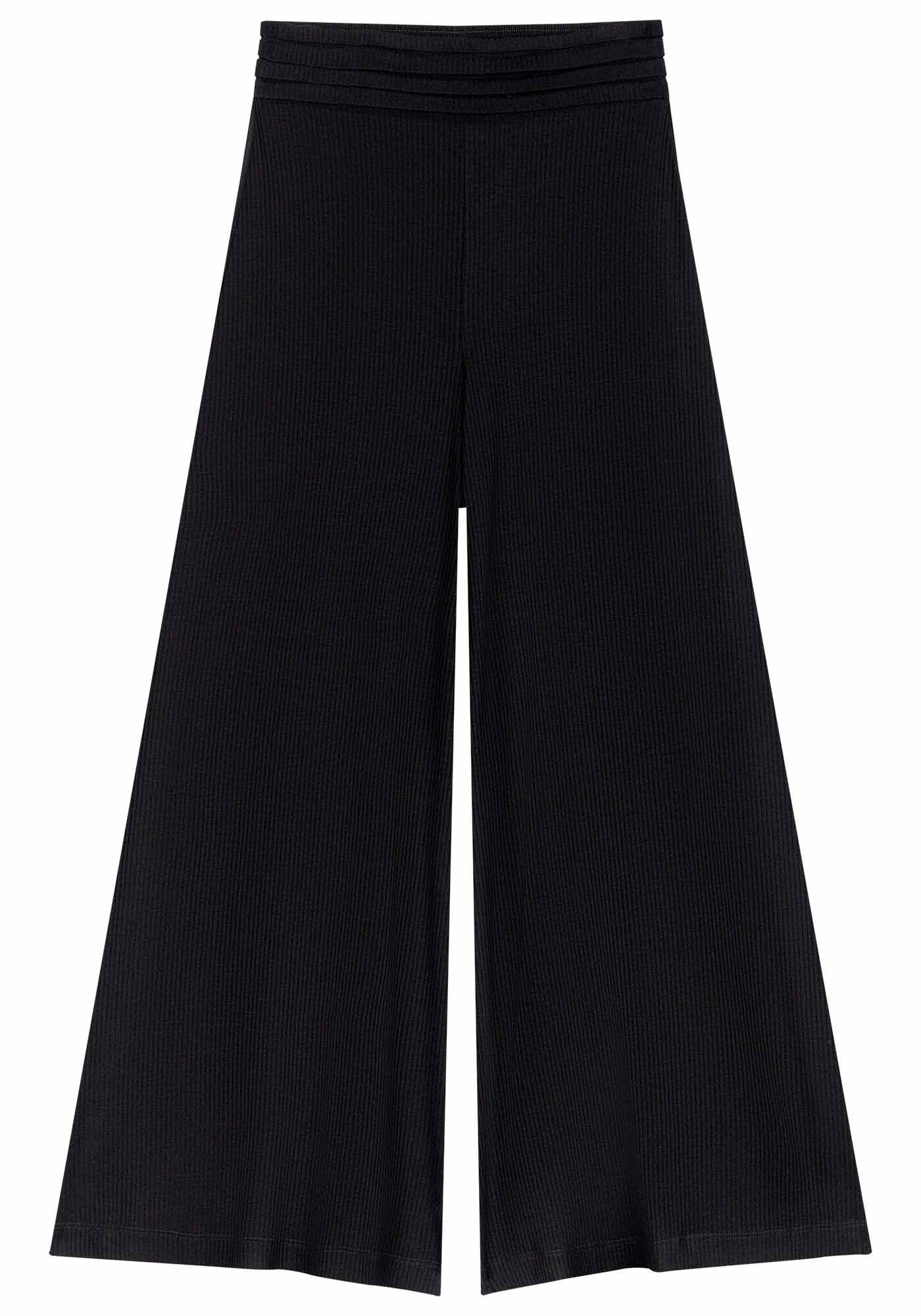 Cal&ccedil;a Pantalona Canelada com Detalhe C&oacute;s, , large.