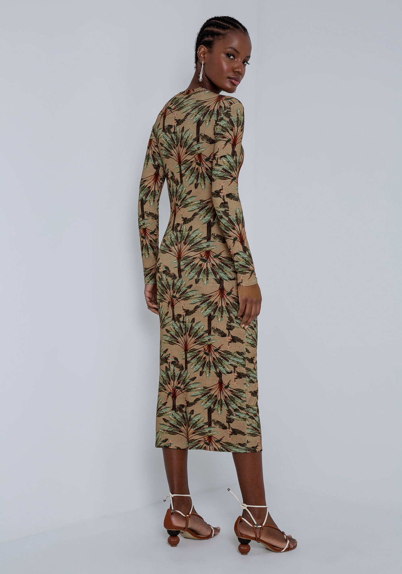 Vestido Midi em Malha com Recorte Busto, RECANTO, large.