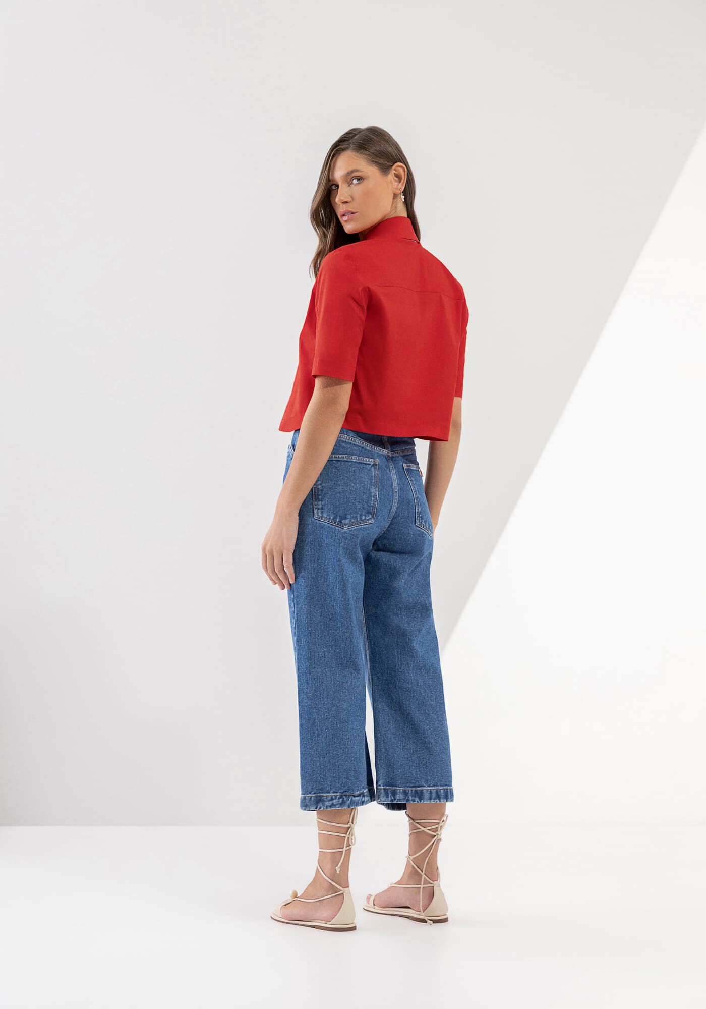 Cal a Jeans Pantacourt com Cintura Super Alta Lez a Lez