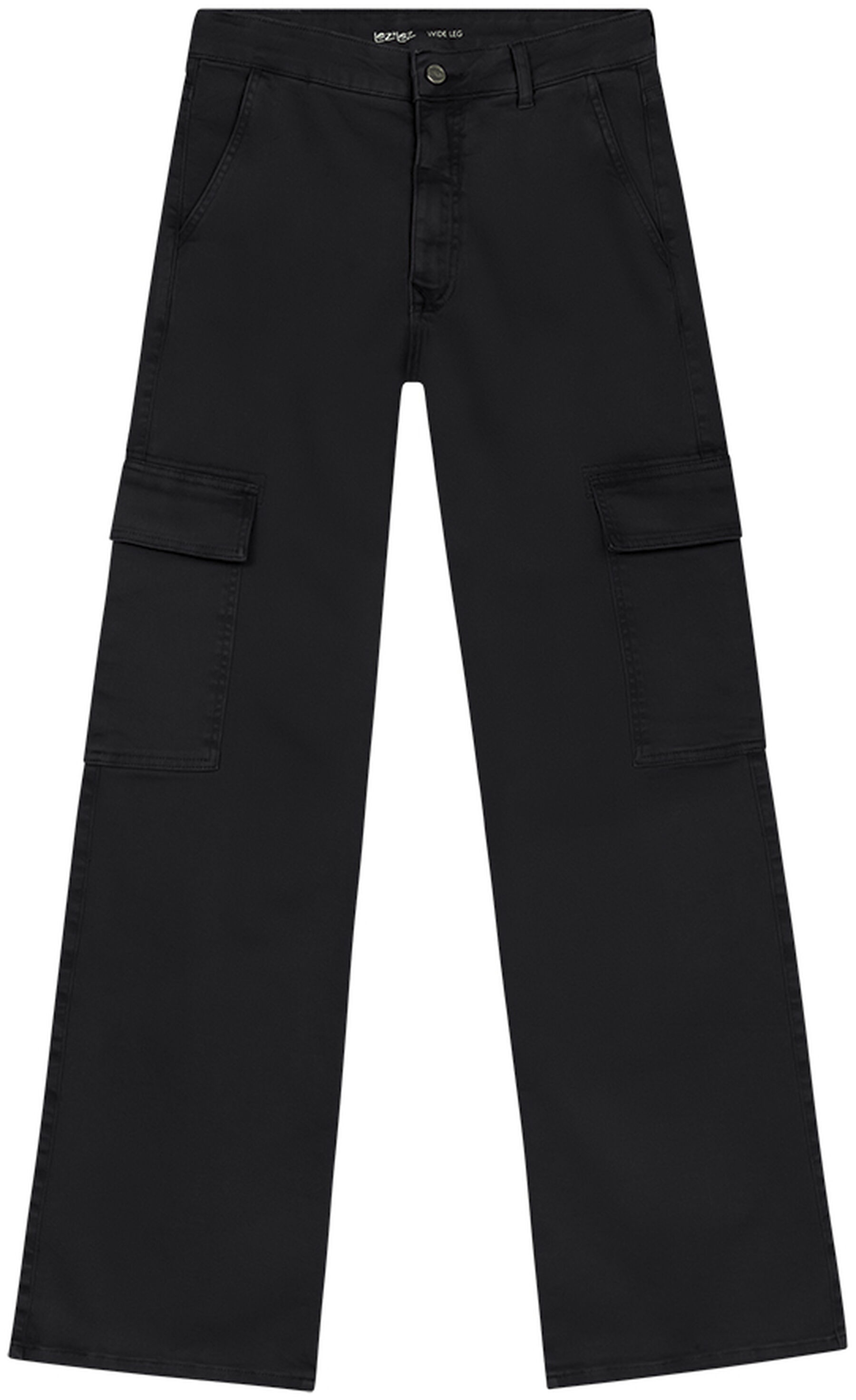 Calça Sarja Wide Leg Cargo Estonado, . Calça Sarja Wide Leg Cargo Estonado, , large.