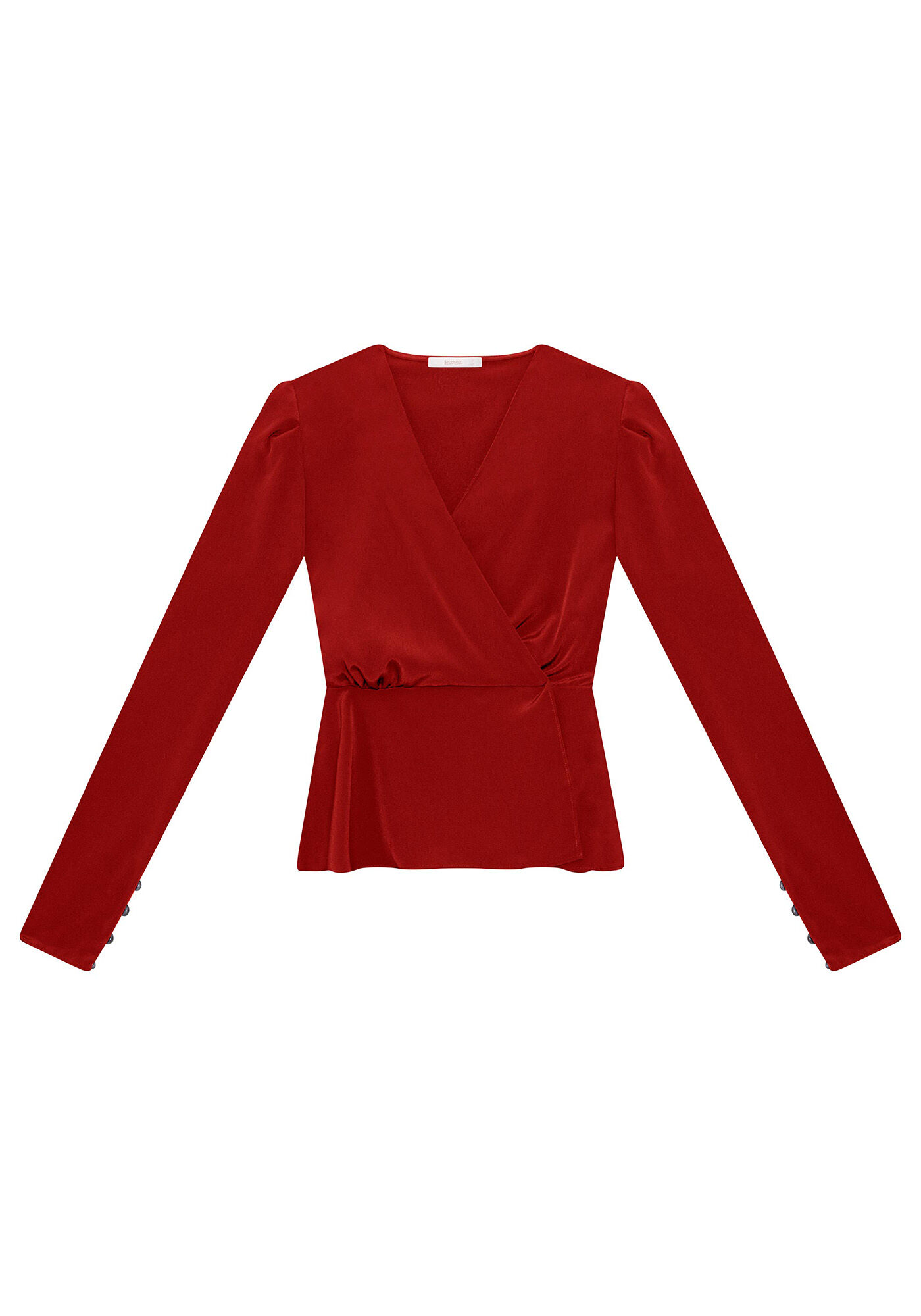 Blusa Manga Longa Transpassada, , large.