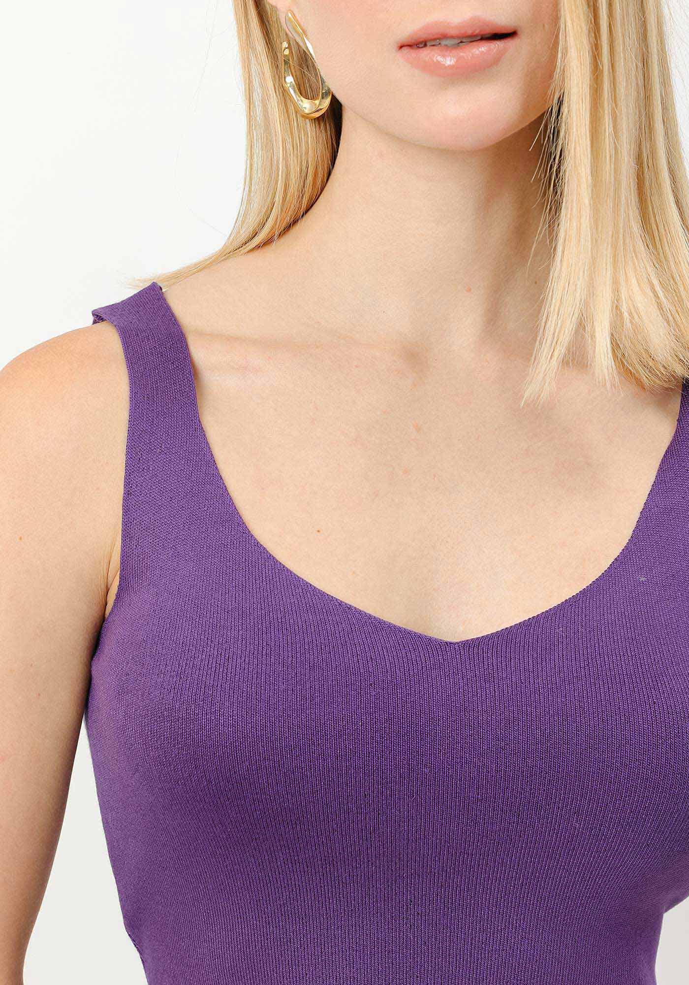 Blusa Cropped em Tric&ocirc; Basic, , large.