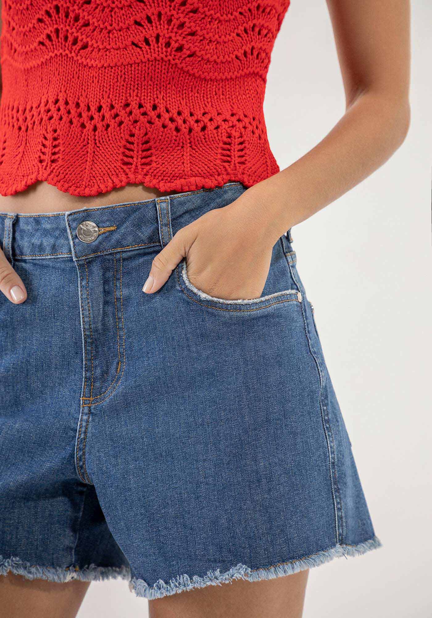 Shorts Jeans Boyfriend Sustent&aacute;vel, , large.