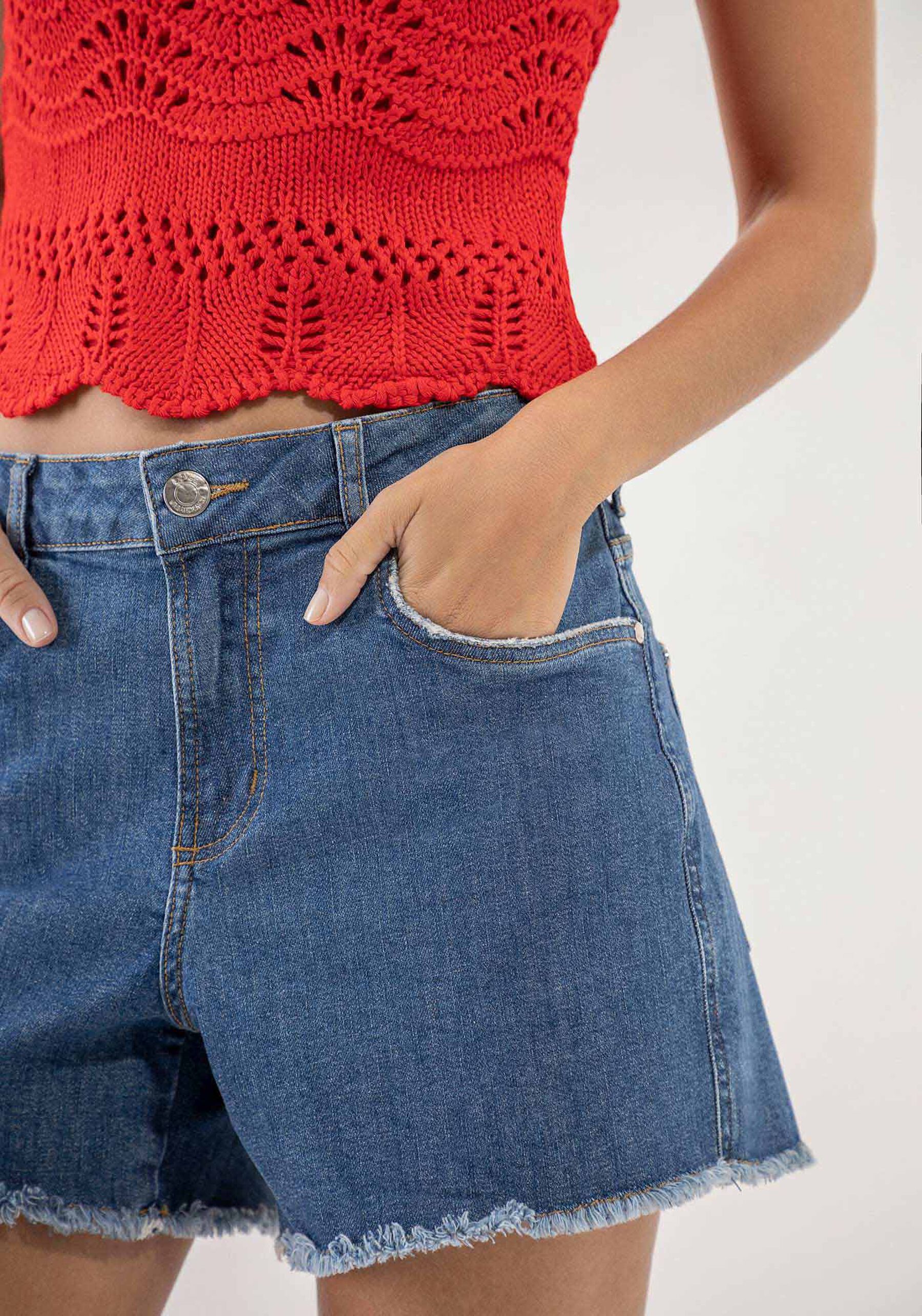 Shorts Jeans Boyfriend Sustentável, JEANS. Shorts Jeans Boyfriend Sustentável, JEANS, large.