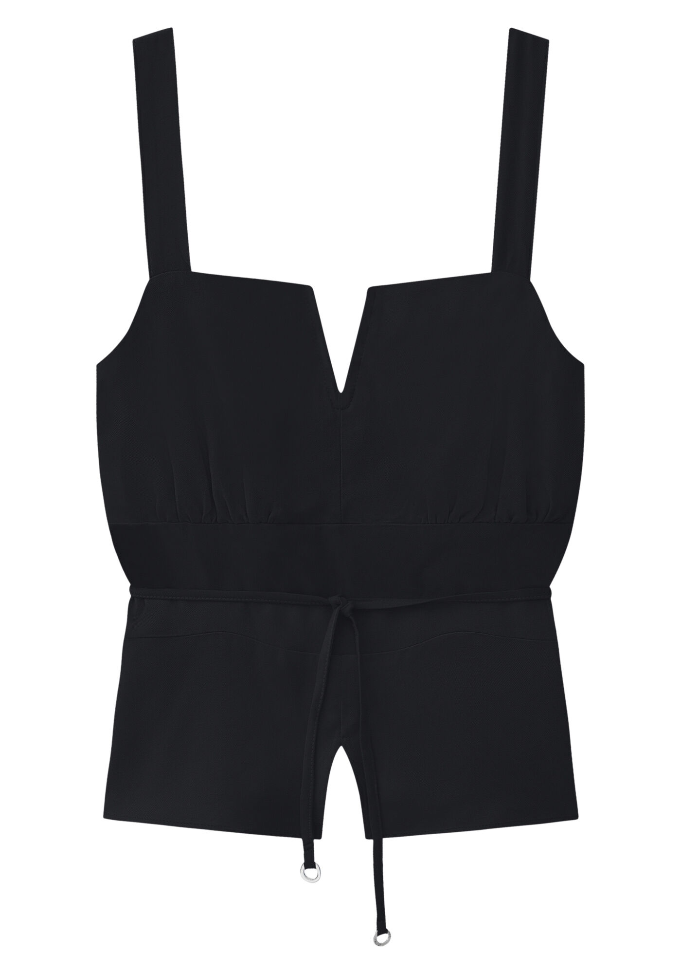 Blusa Decote Reto em Viscose com Amarra&ccedil;&atilde;o, , large.