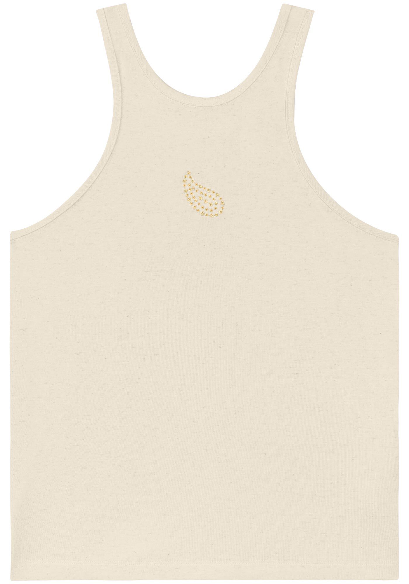 Blusa Regata Com Bordado Em Malha Com Linho, BEGE ALHAMBRA, large.