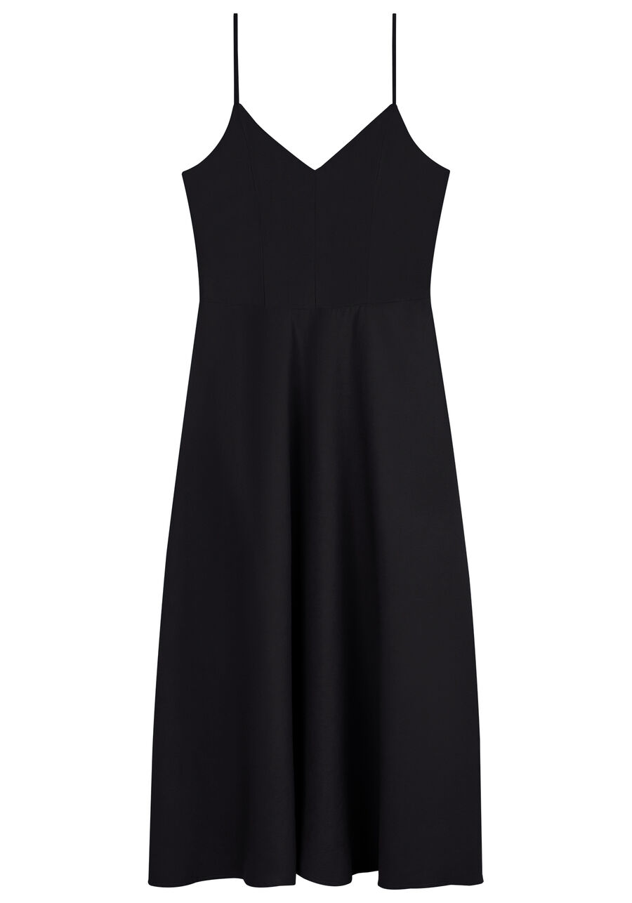 Vestido Midi Evasê com Detalhe Costas, . Vestido Midi Evasê com Detalhe Costas, , large.