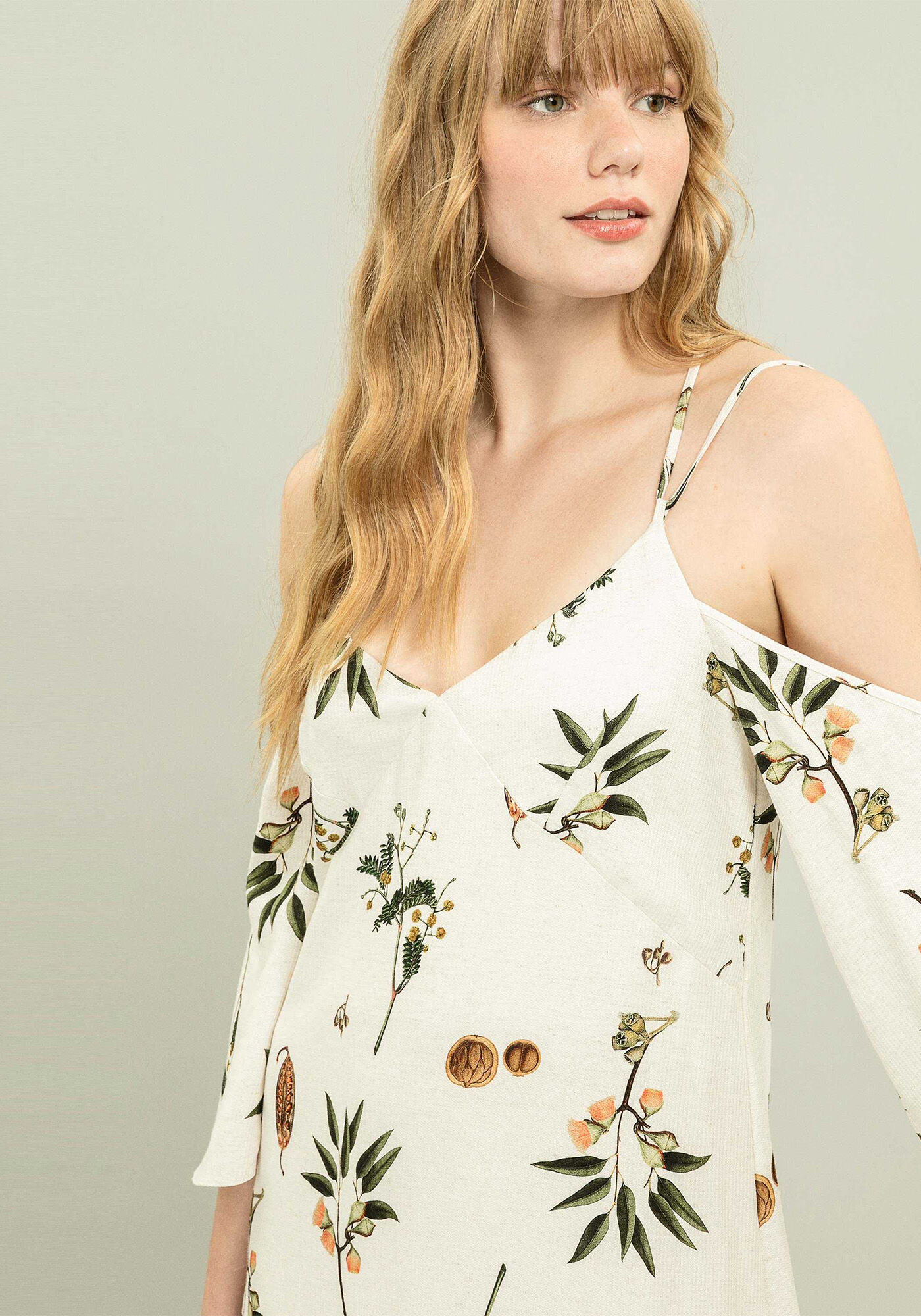 Vestido Manga 3/4 Estampa, , large.