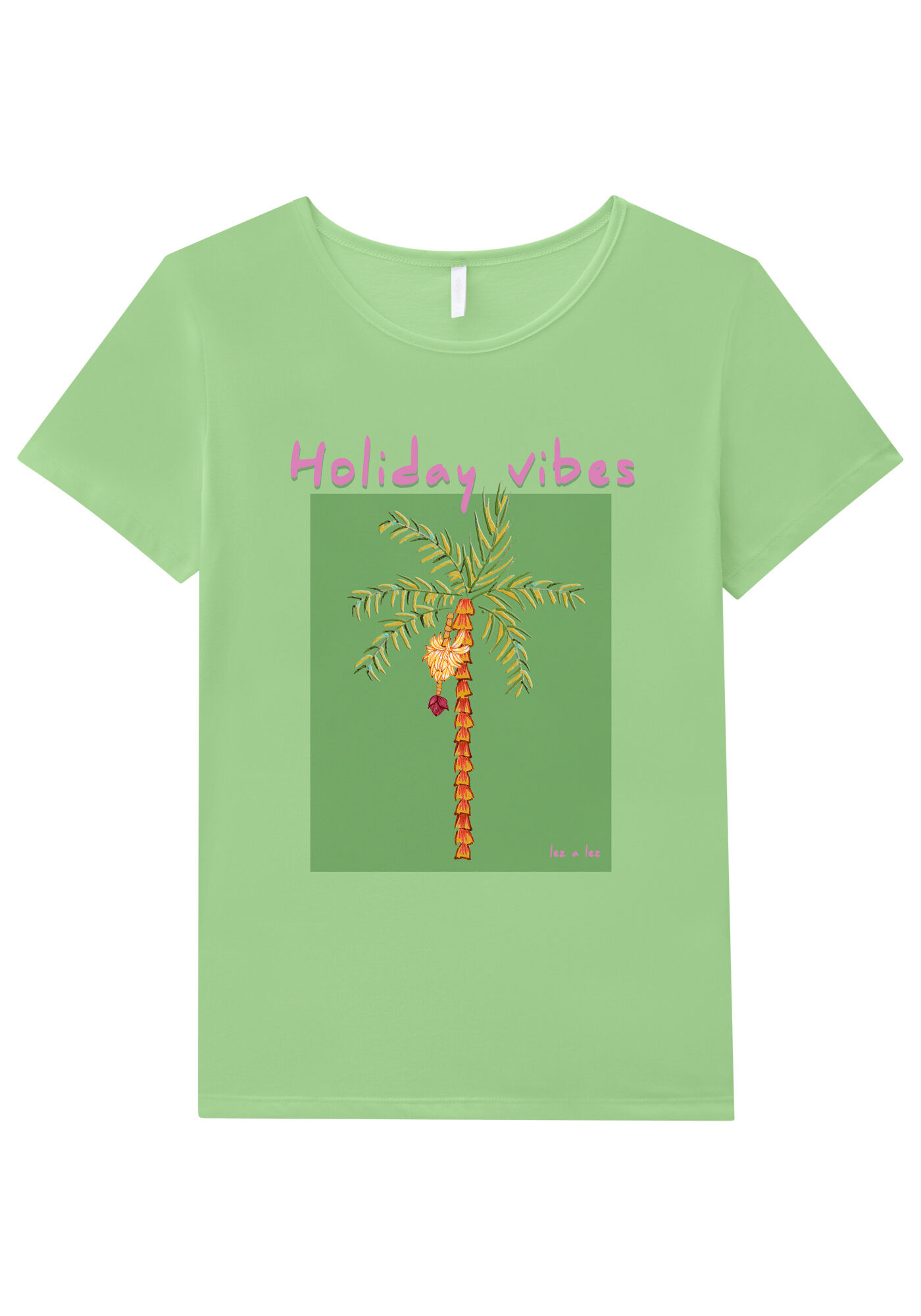 Blusa Manga Curta com Estampa Holiday, VERDE PORTULACA, large.