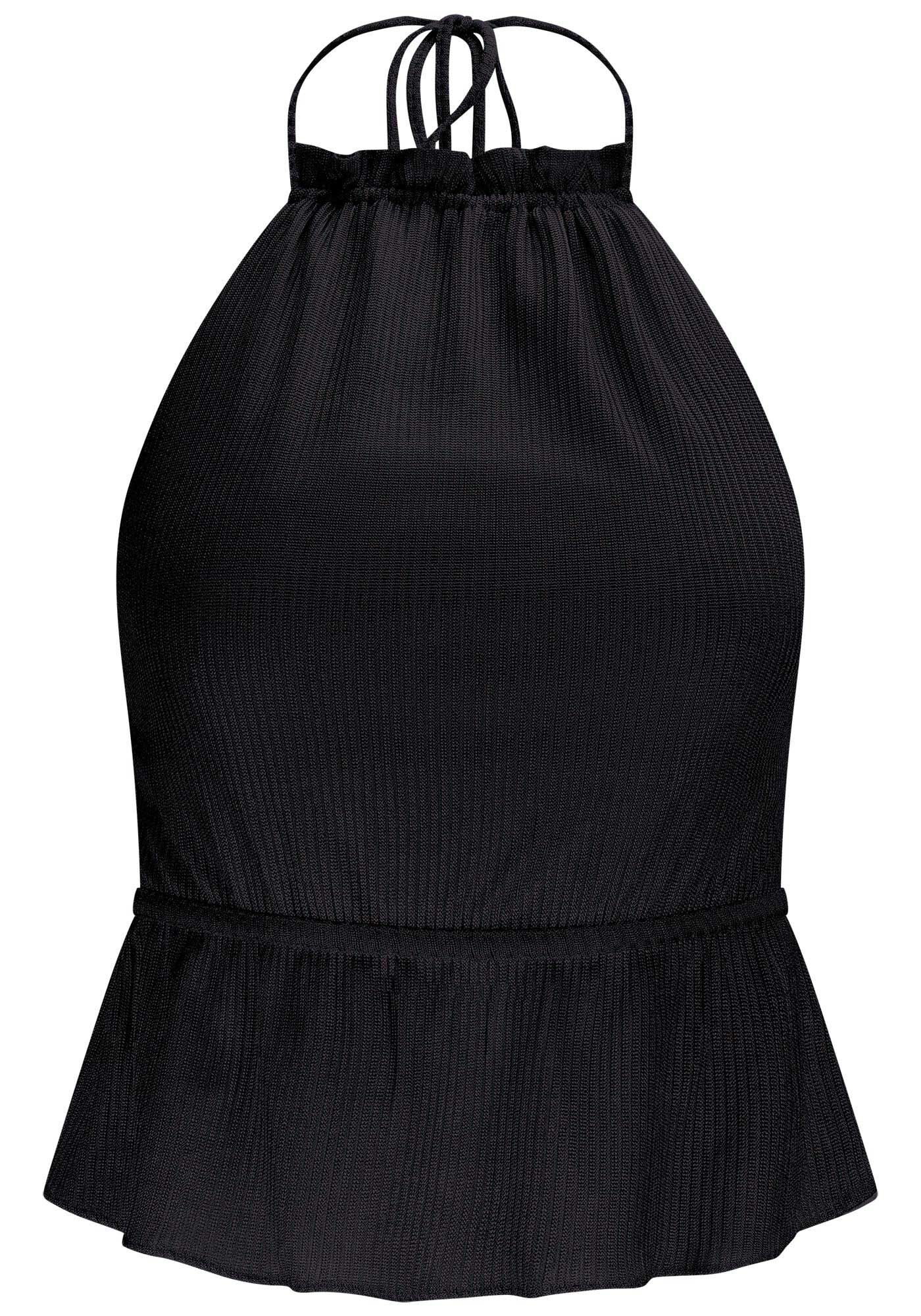 Blusa Frente &Uacute;nica Canelada com Babado, , large.