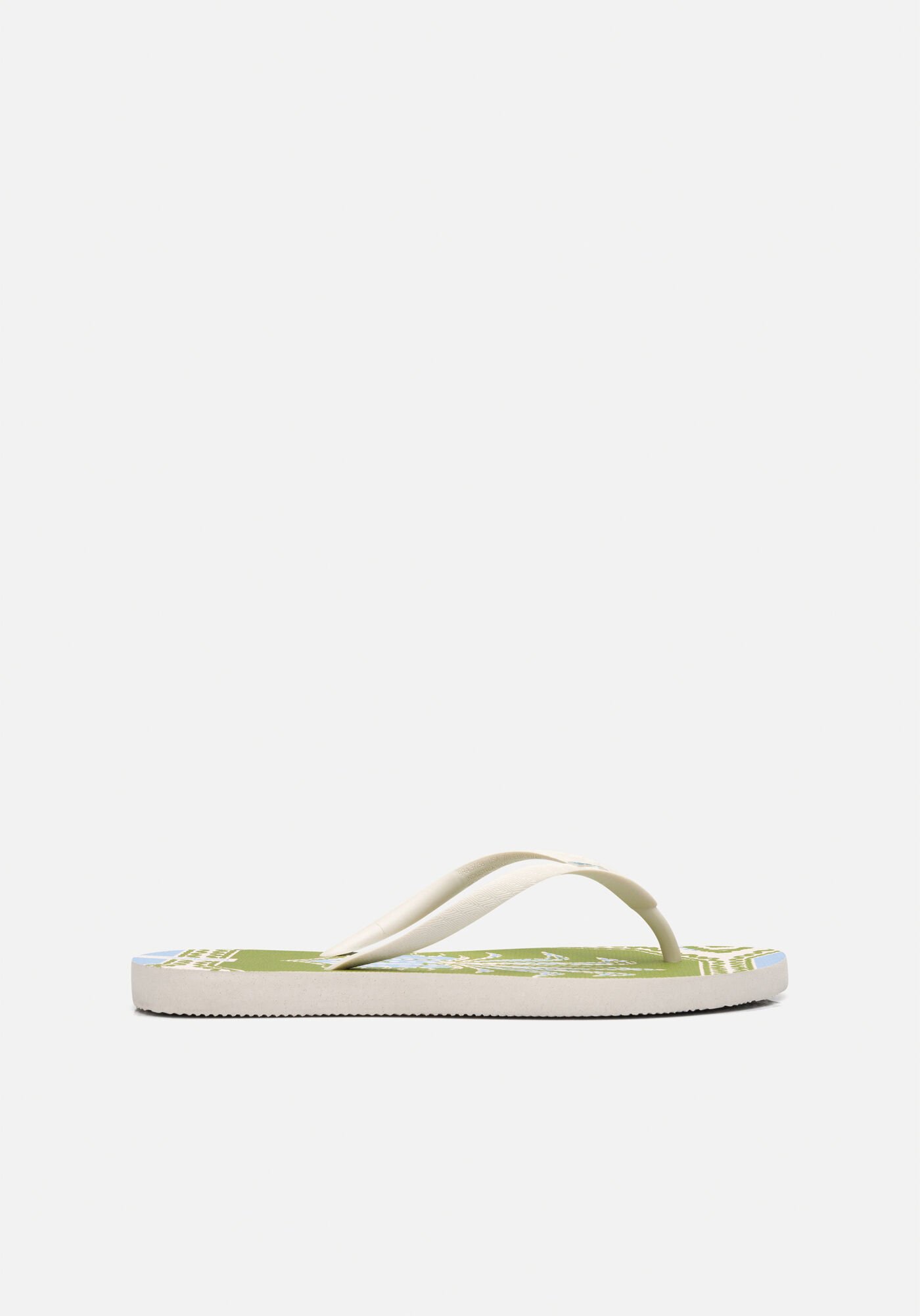 Chinelo Com Tiras Finas Estampado, MAXI GRAVURA AZUL, large.