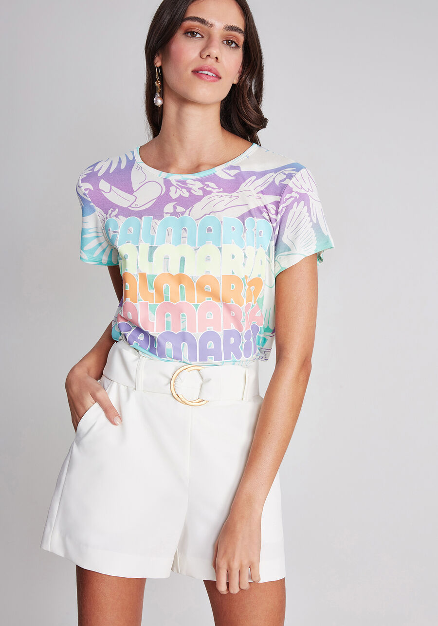 Shorts Cintura Alta com Cinto, . Shorts Cintura Alta com Cinto, , large.