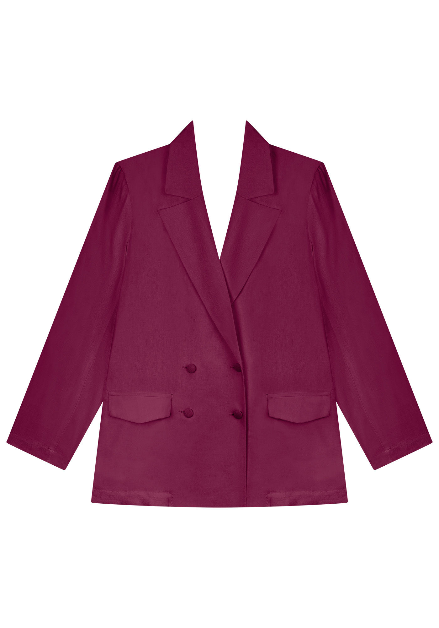 Blazer em Linho com Abotoamento Duplo, , large.