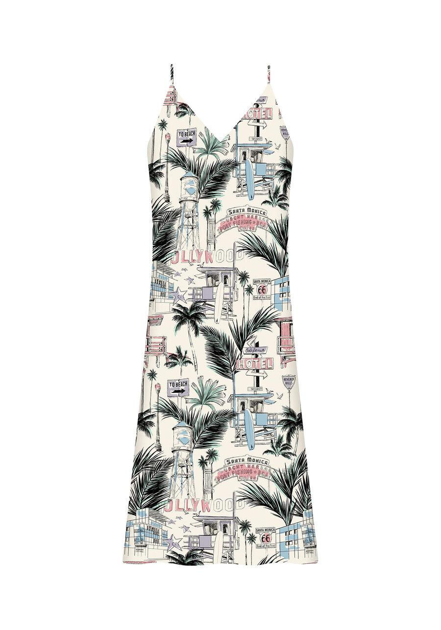 Vestido com Alças Mídi Estampa, . Vestido com Alças Mídi Estampa, , large.