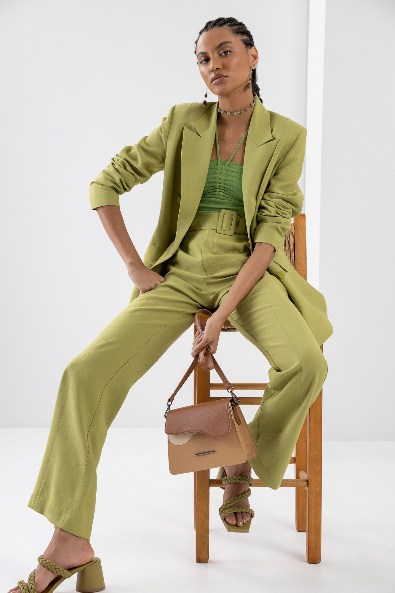 Blazer Oversized com Abotoamento Duplo, , large.