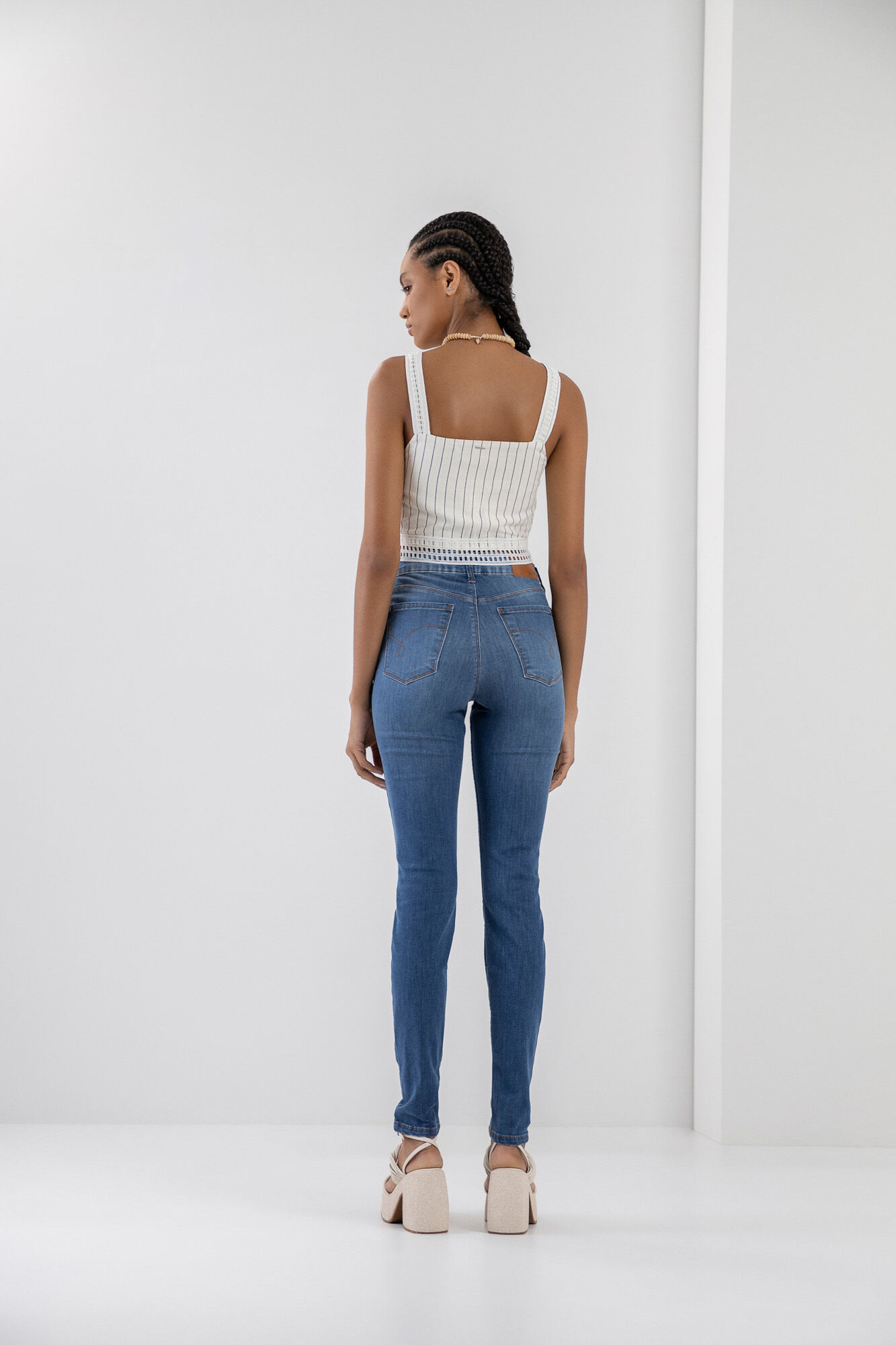 Calça jeans com listra cheap vermelha