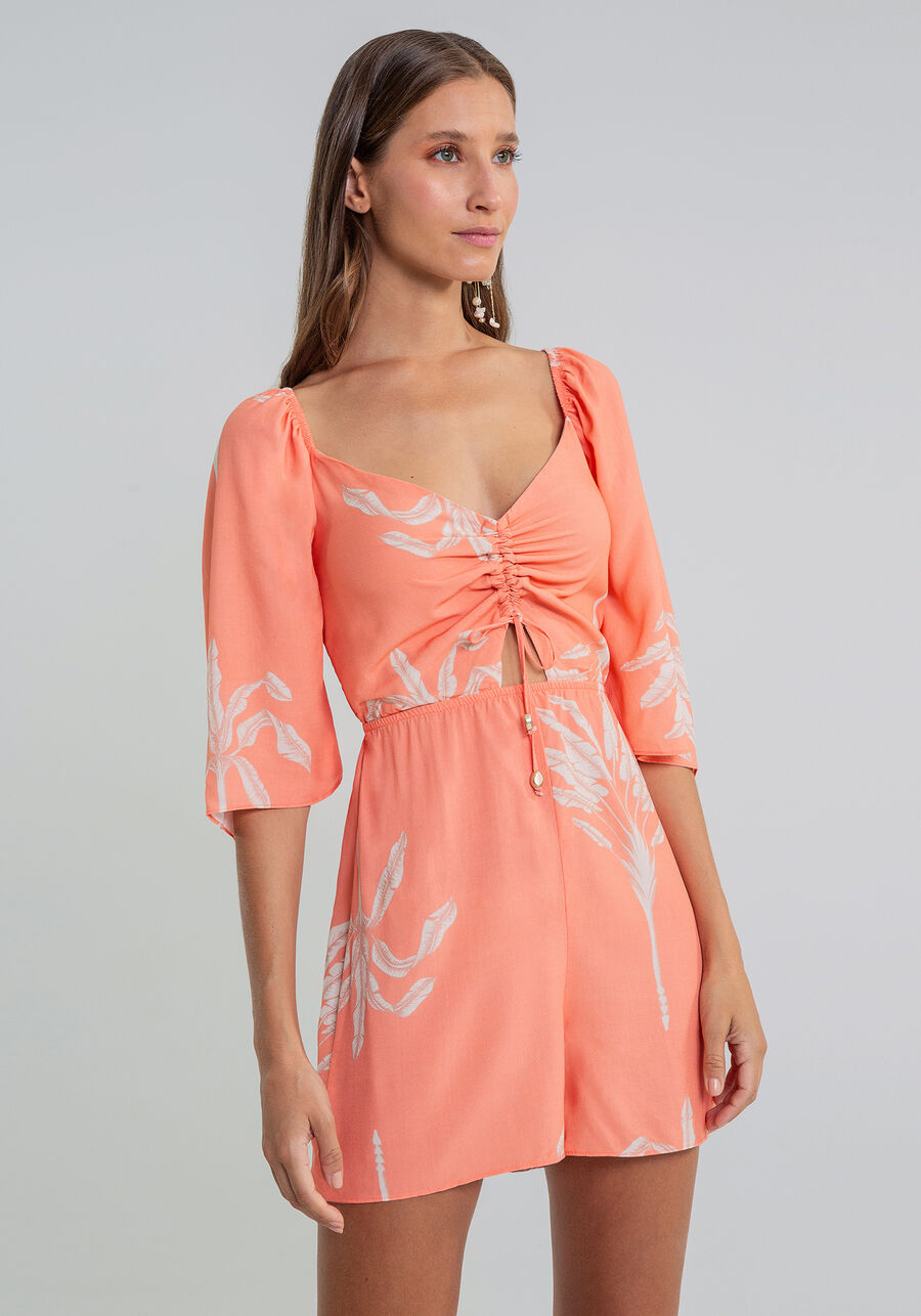 Macacão Curto Mangas Sino Estampa, . Macacão Curto Mangas Sino Estampa, , large.