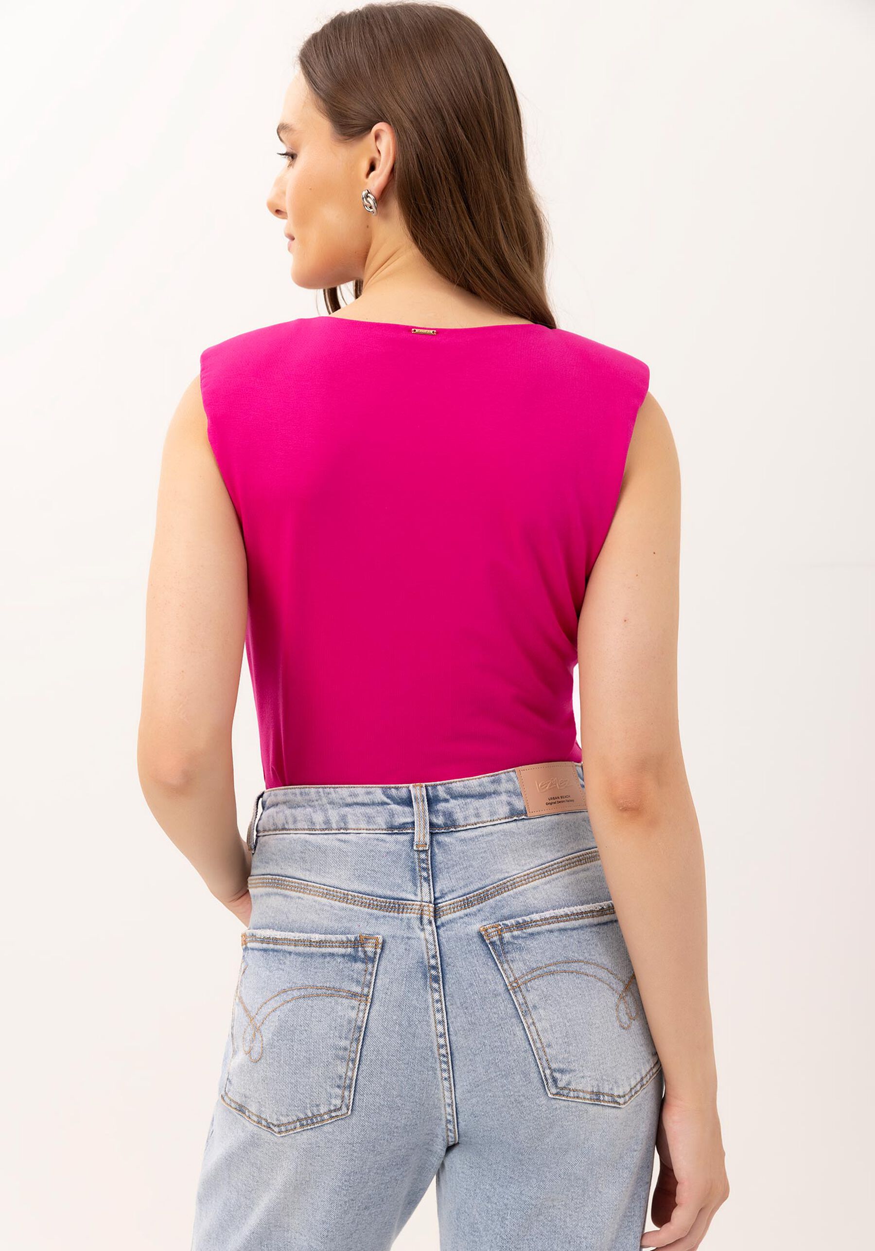 Regata em Malha Power Franzida com Ombreira, . Regata em Malha Power Franzida com Ombreira, , large.