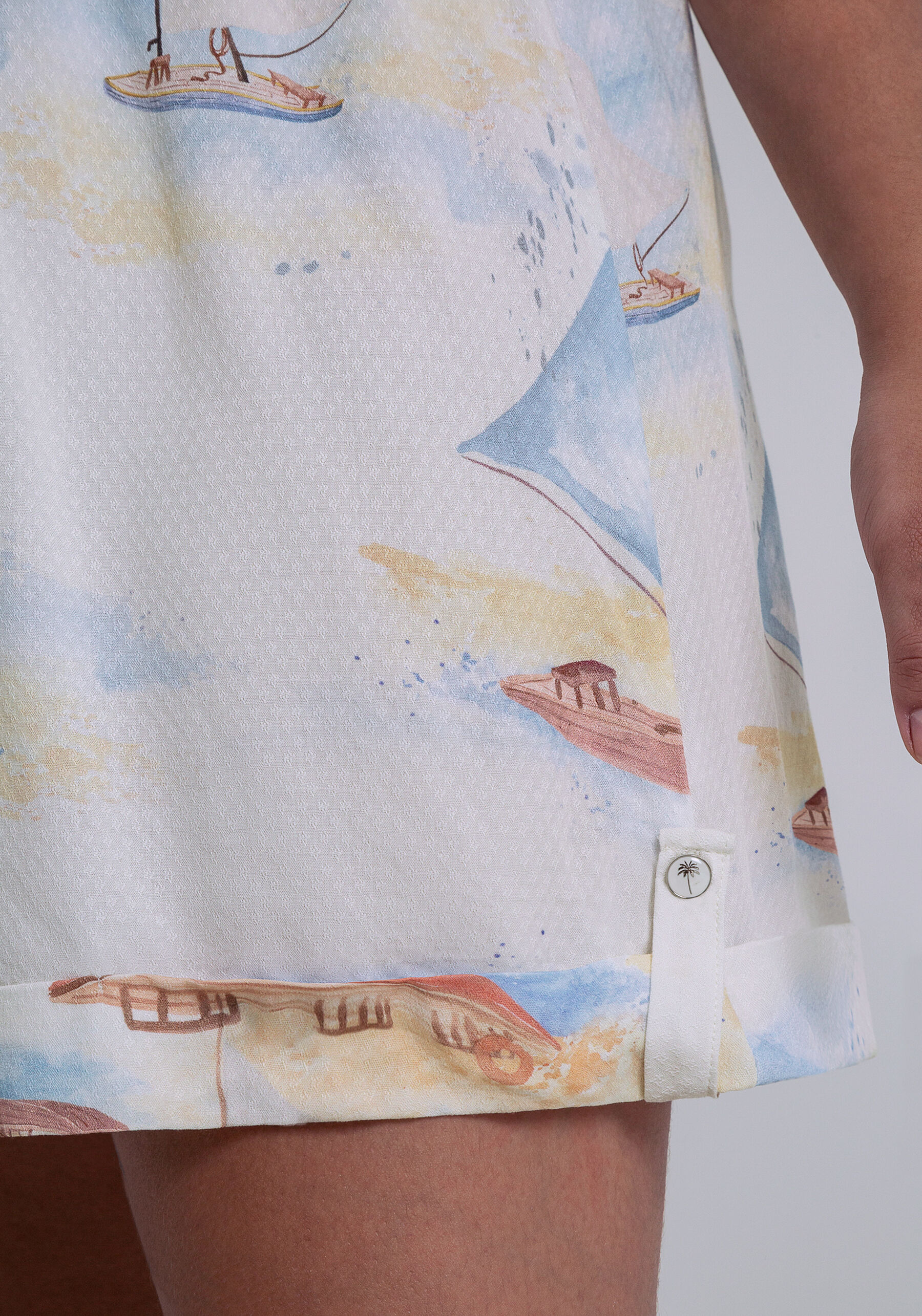 Macacão Curto Viscose Elástico Cintura, MARACAIPE. Macacão Curto Viscose Elástico Cintura, MARACAIPE, large.