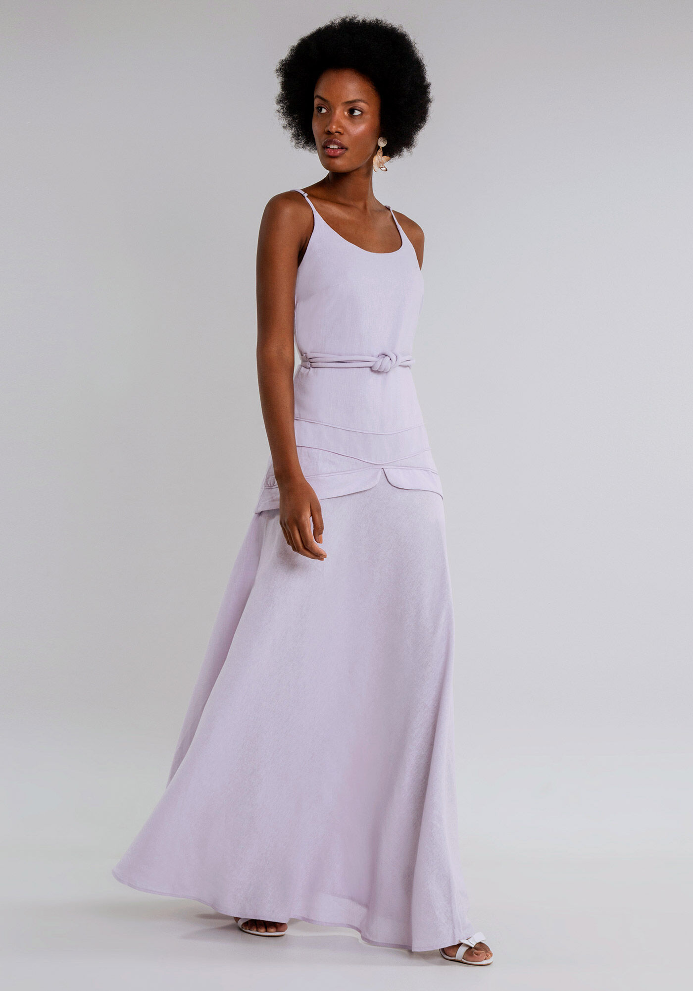 Vestido discount linho longo