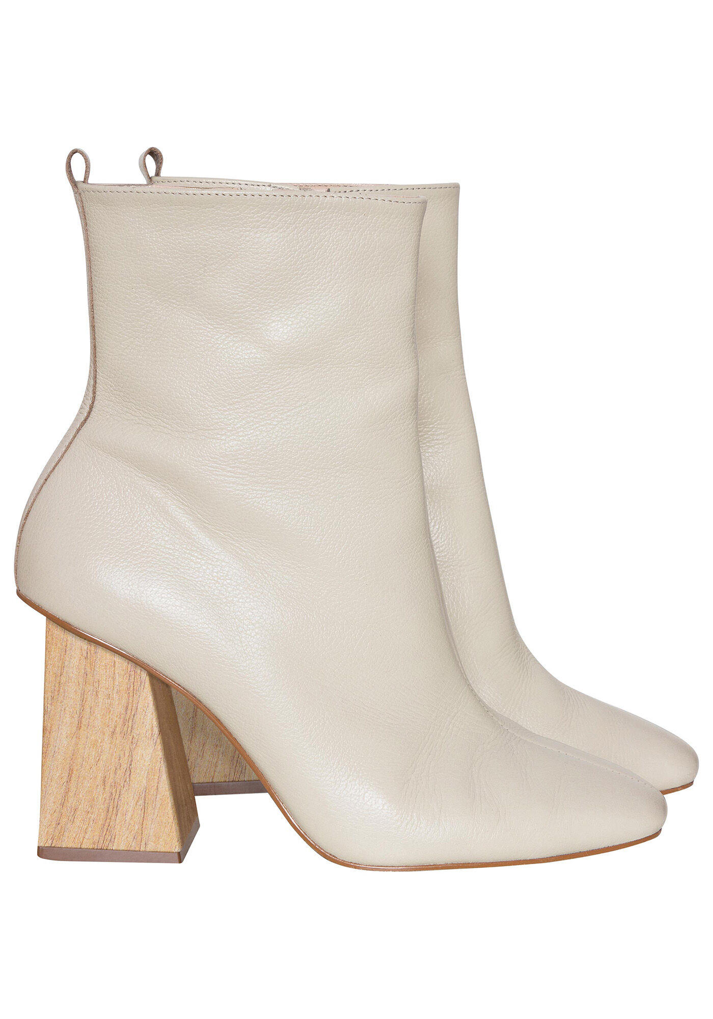 Bota bege cano medio hotsell