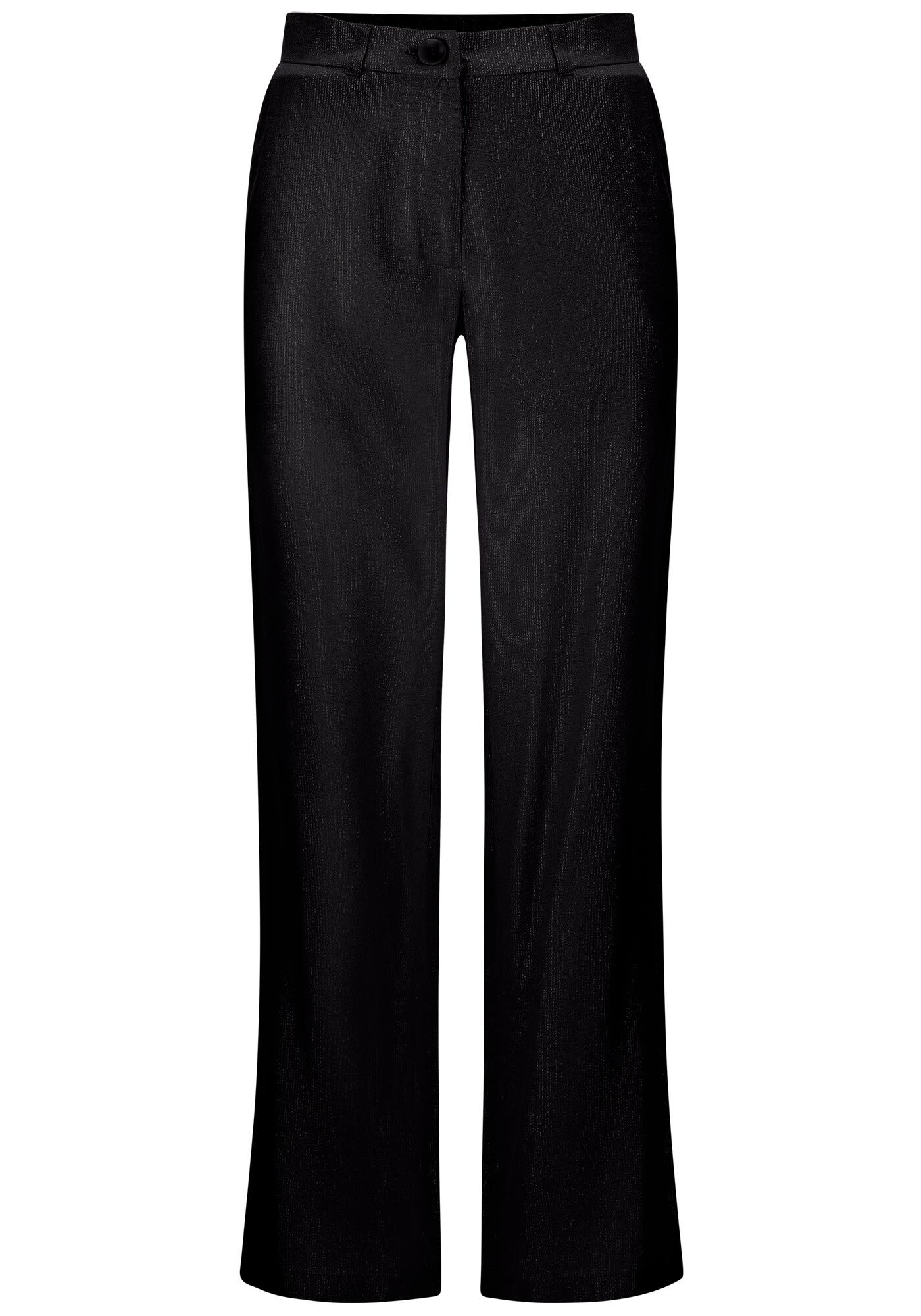 Cal&ccedil;a Reta Alfaiataria em Tecido Lurex, PRETO REATIVO, large.